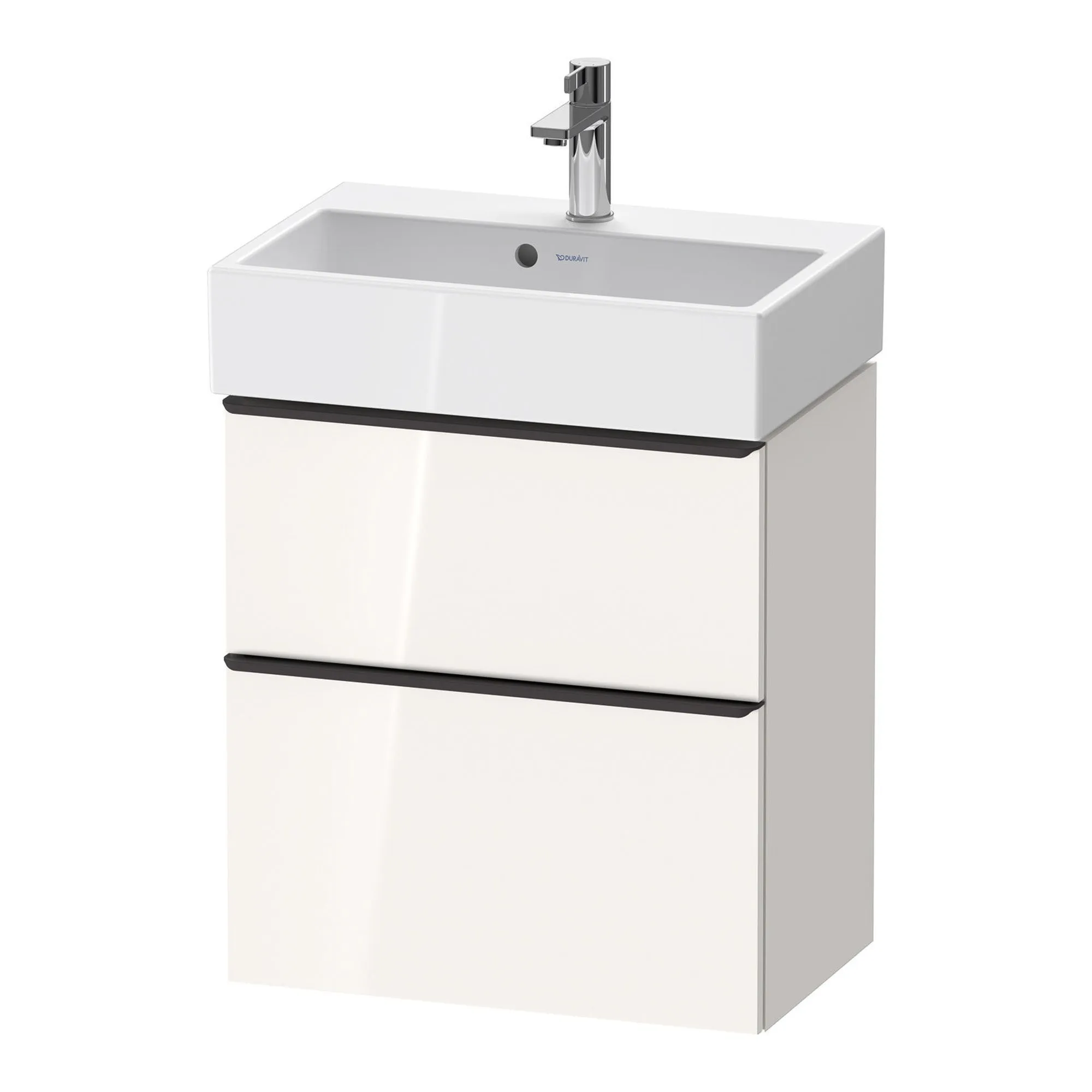 Duravit D-Neo Wall Mounted 2-Drawer Vanity Unit With Vero Air Ceramic Basin - Gloss White