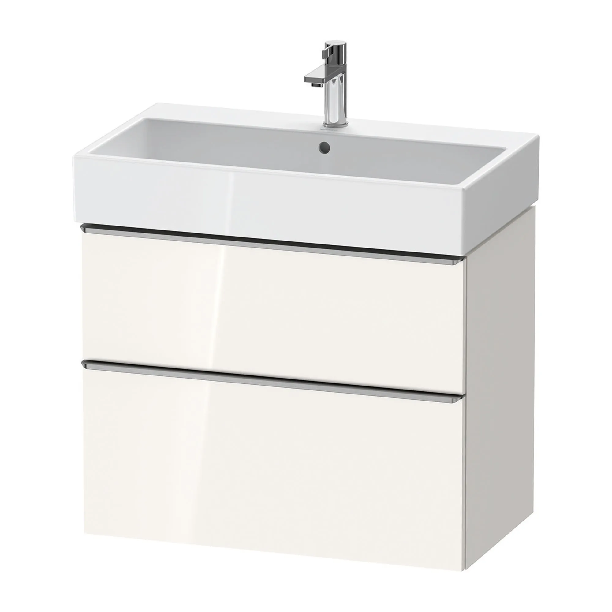 Duravit D-Neo Wall Mounted 2-Drawer Vanity Unit With Vero Air Ceramic Basin - Gloss White
