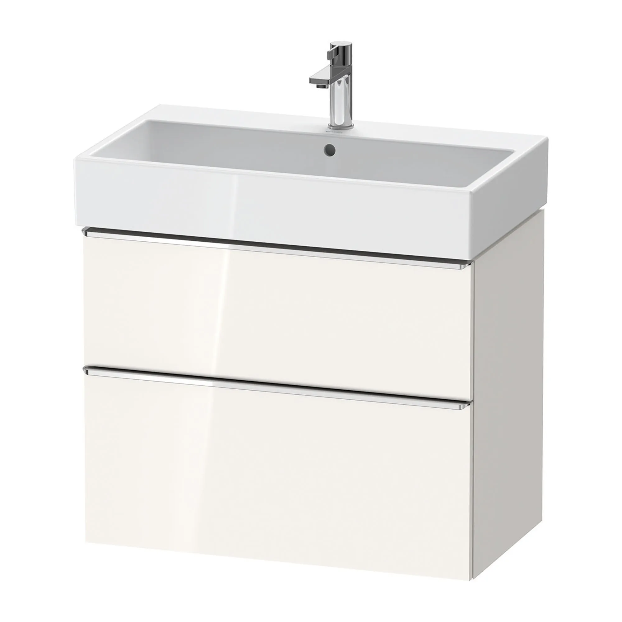 Duravit D-Neo Wall Mounted 2-Drawer Vanity Unit With Vero Air Ceramic Basin - Gloss White