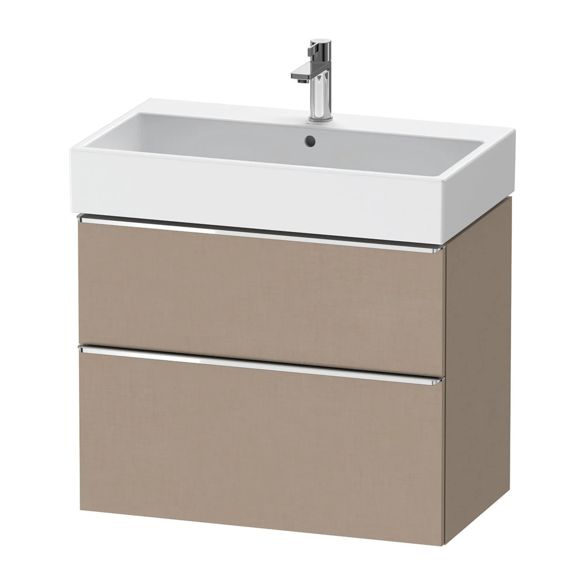 Duravit D-Neo Wall Mounted 2-Drawer Vanity Unit With Vero Air Ceramic Basin - Matt Linen