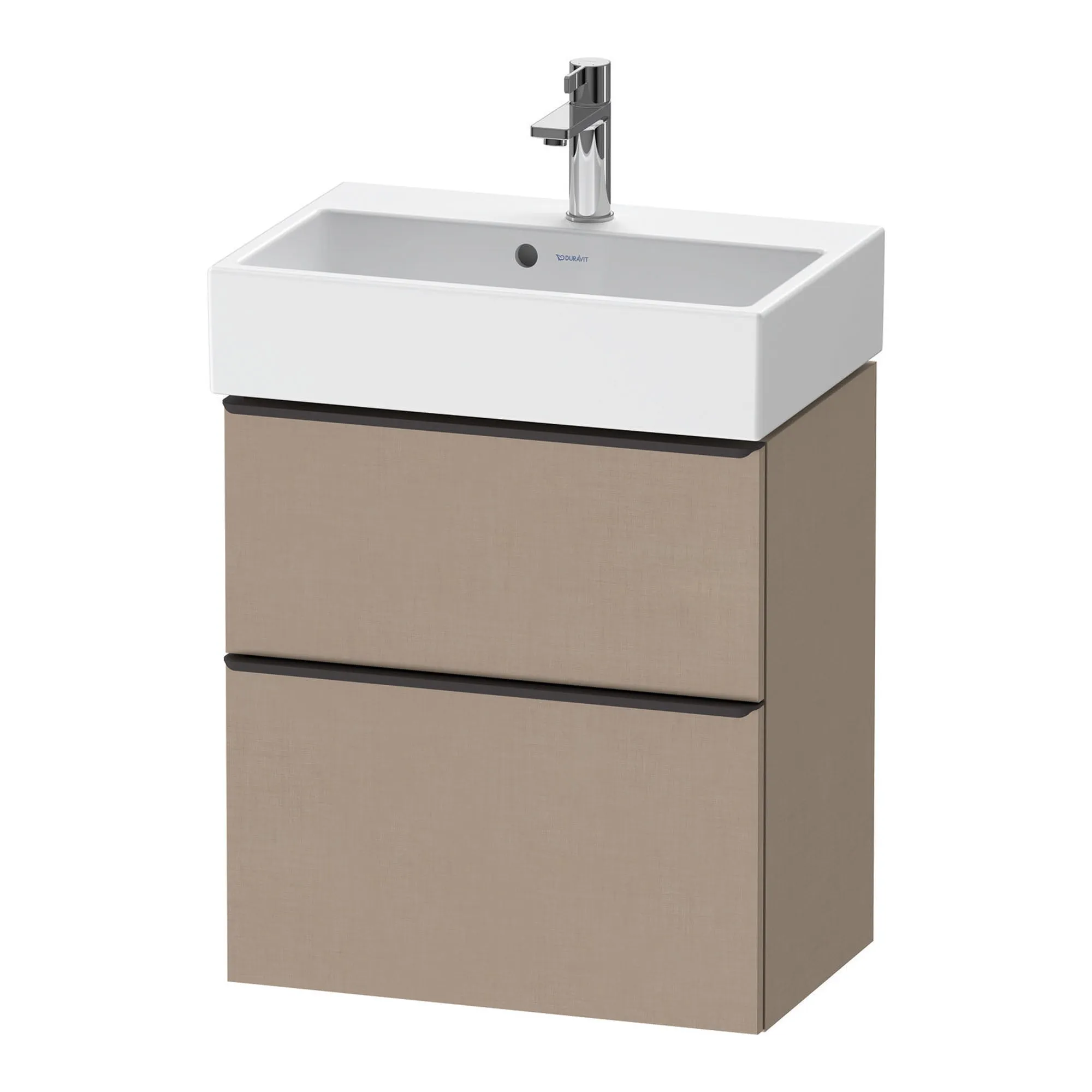 Duravit D-Neo Wall Mounted 2-Drawer Vanity Unit With Vero Air Ceramic Basin - Matt Linen