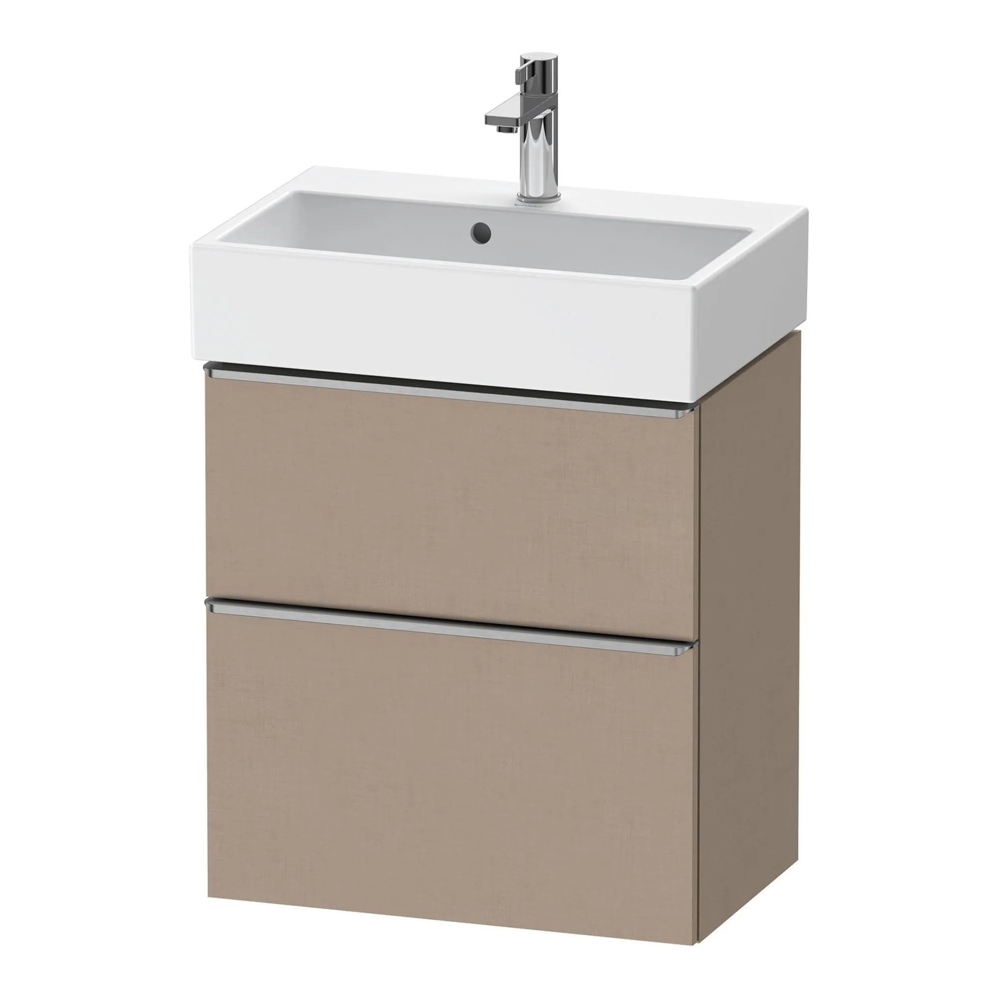Duravit D-Neo Wall Mounted 2-Drawer Vanity Unit With Vero Air Ceramic Basin - Matt Linen