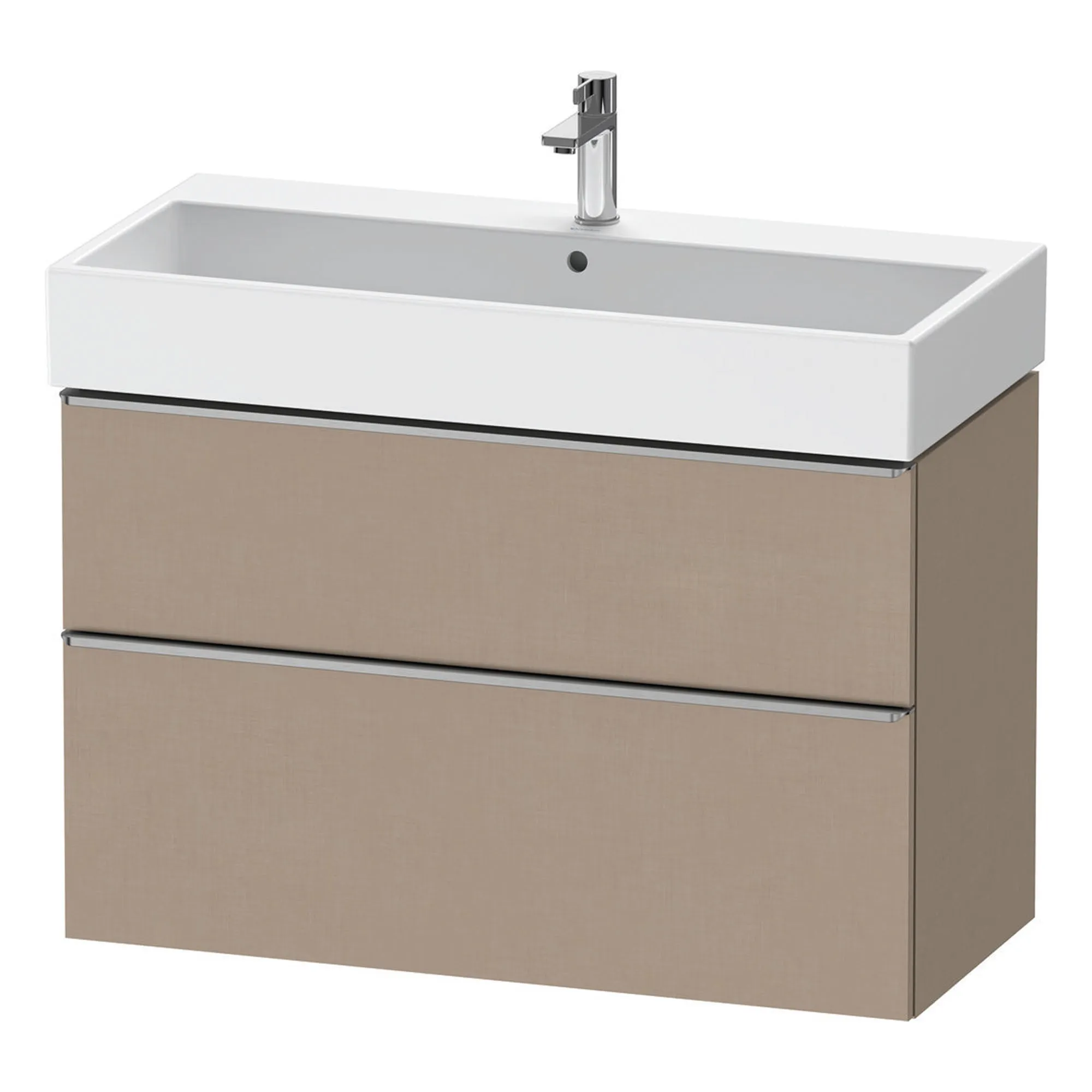 Duravit D-Neo Wall Mounted 2-Drawer Vanity Unit With Vero Air Ceramic Basin - Matt Linen