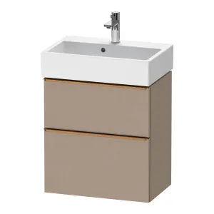 Duravit D-Neo Wall Mounted 2-Drawer Vanity Unit With Vero Air Ceramic Basin - Matt Linen