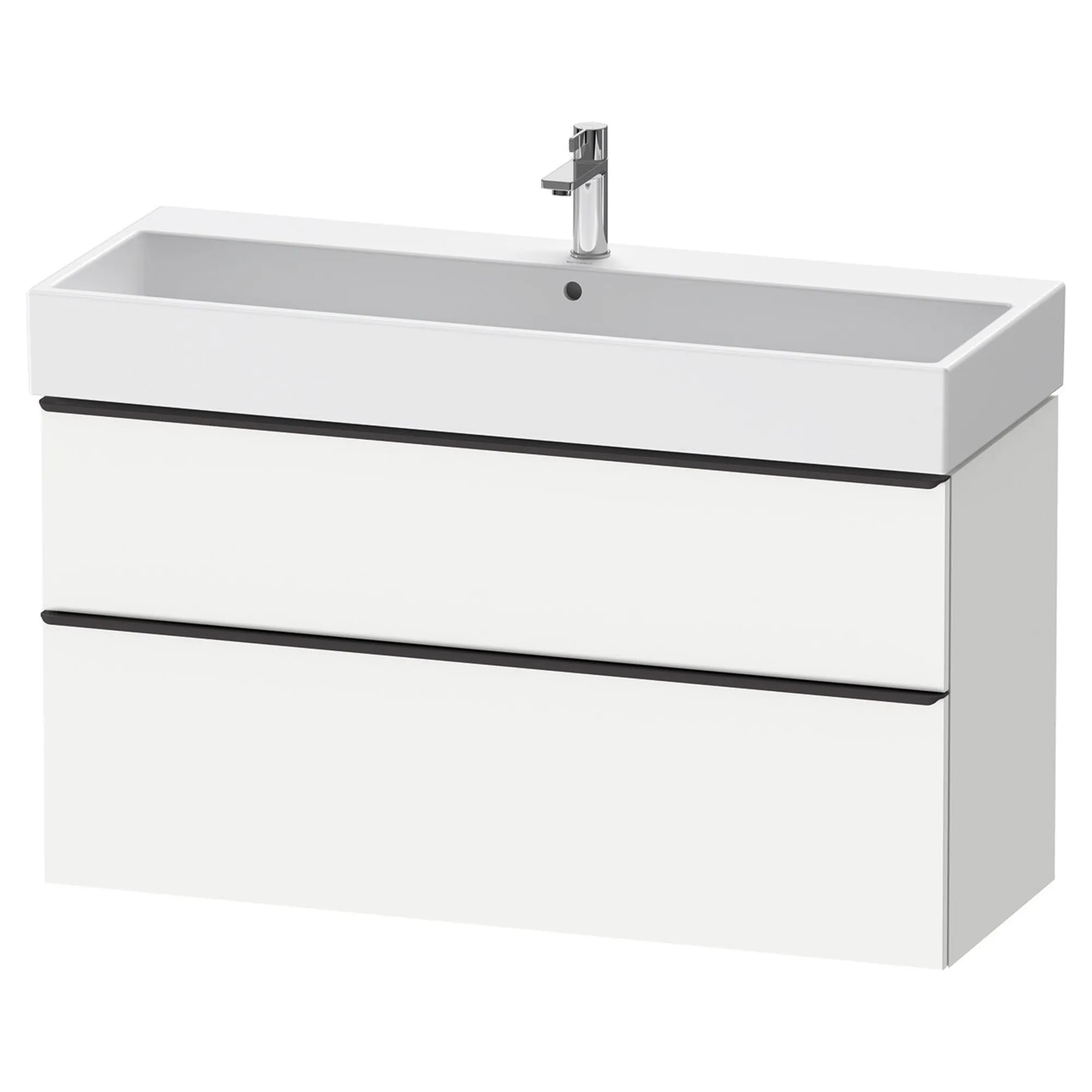 Duravit D-Neo Wall Mounted 2-Drawer Vanity Unit With Vero Air Ceramic Basin - Matt White