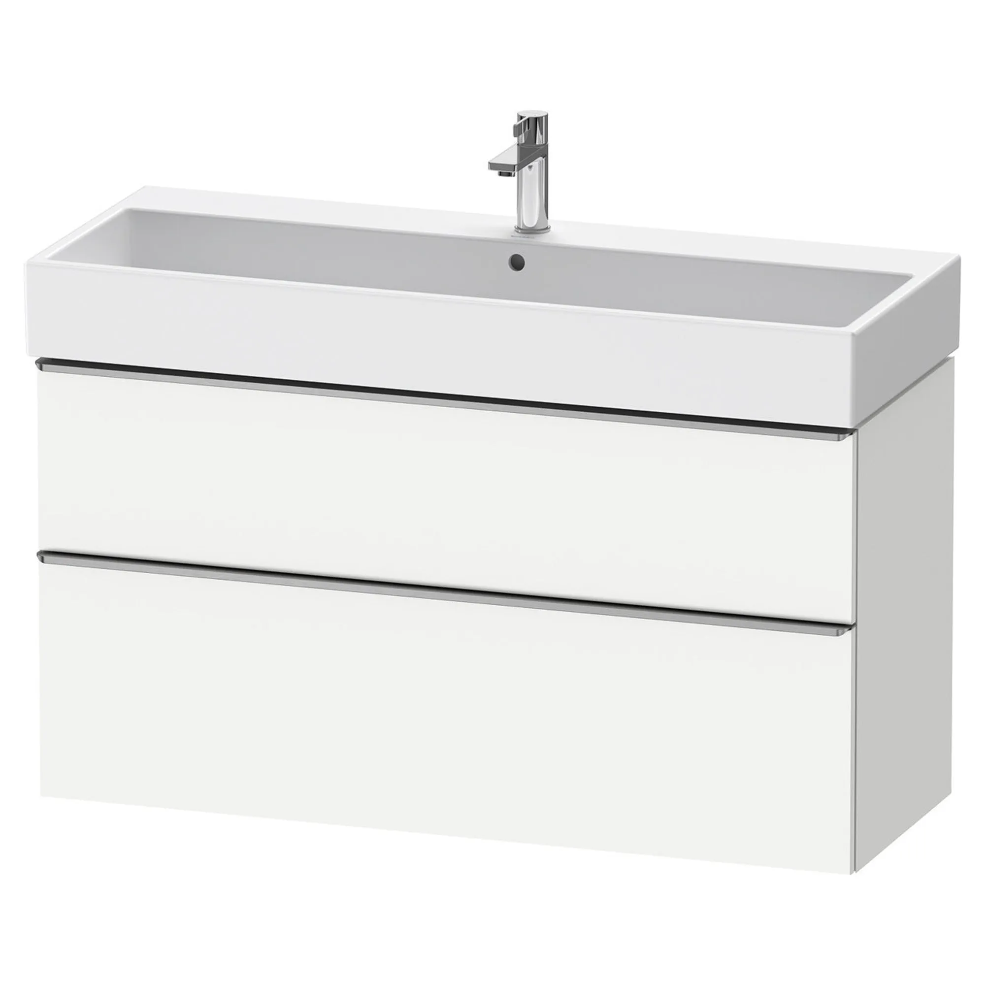 Duravit D-Neo Wall Mounted 2-Drawer Vanity Unit With Vero Air Ceramic Basin - Matt White
