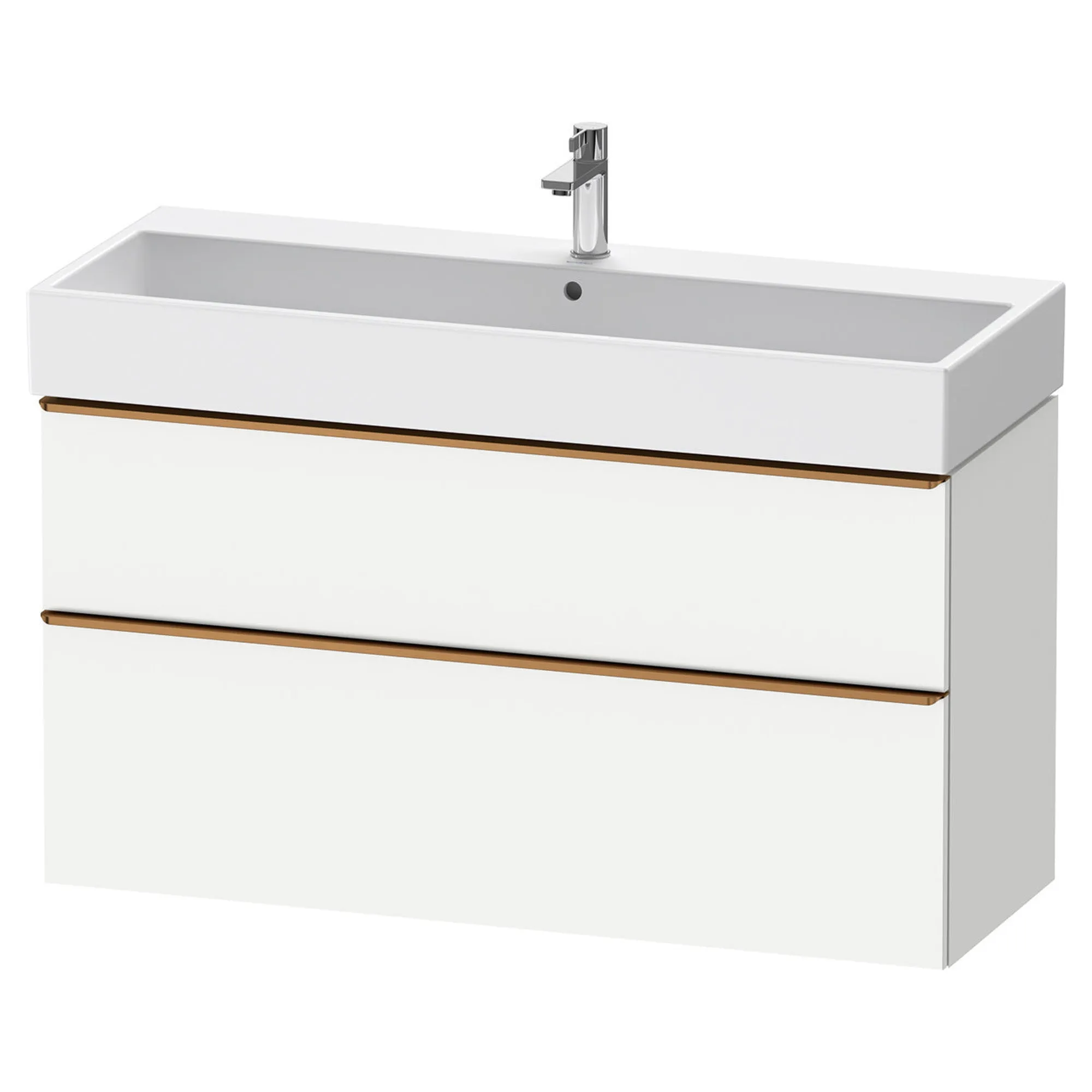 Duravit D-Neo Wall Mounted 2-Drawer Vanity Unit With Vero Air Ceramic Basin - Matt White
