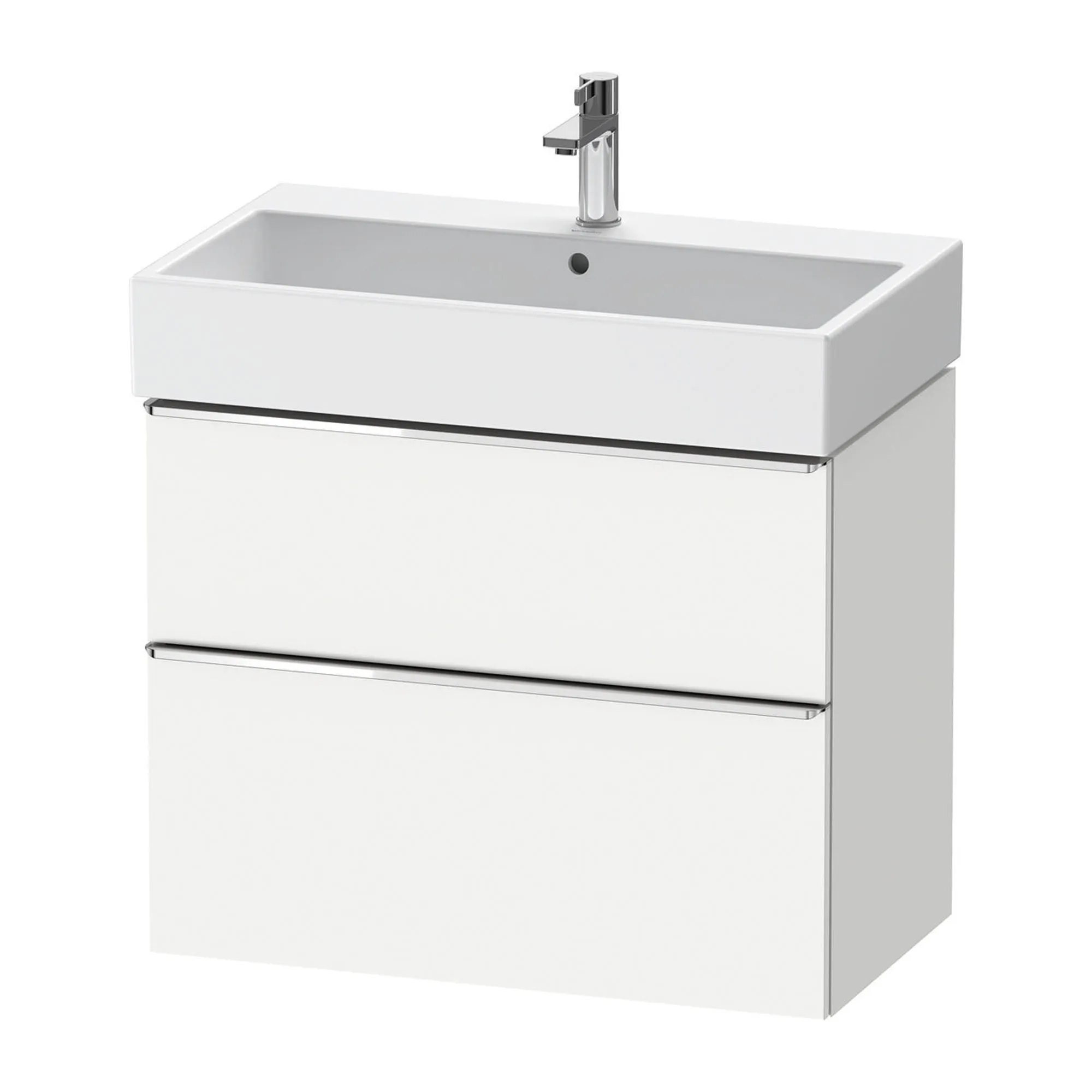 Duravit D-Neo Wall Mounted 2-Drawer Vanity Unit With Vero Air Ceramic Basin - Matt White