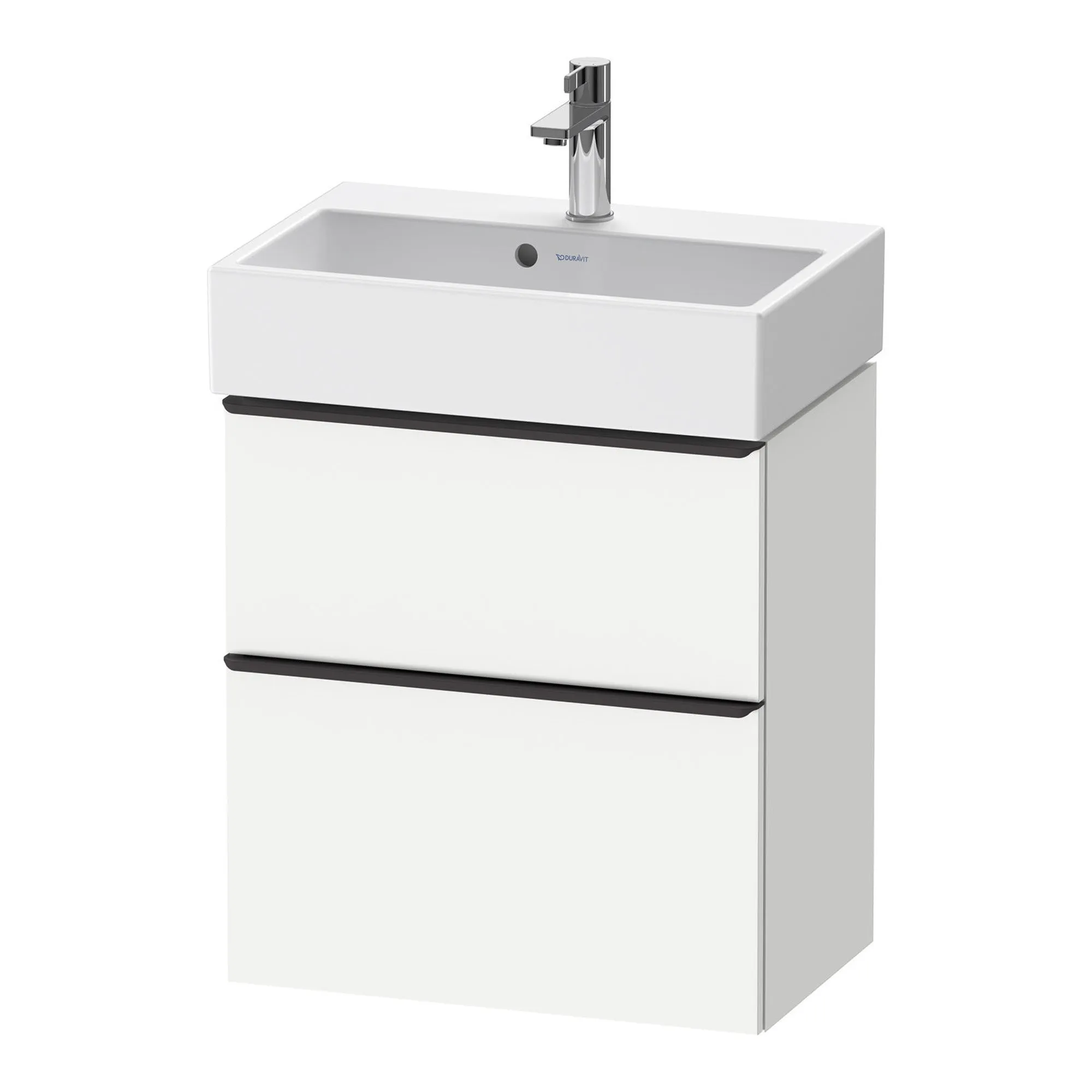 Duravit D-Neo Wall Mounted 2-Drawer Vanity Unit With Vero Air Ceramic Basin - Matt White
