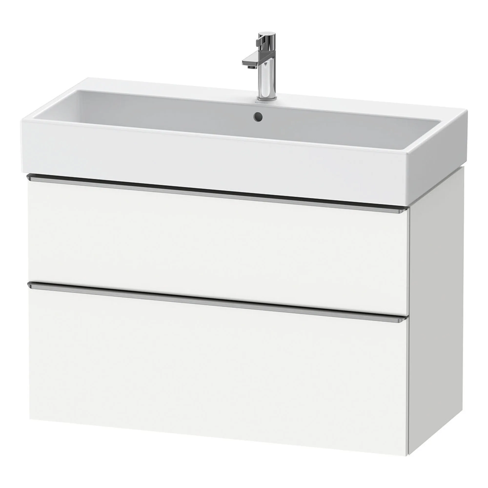 Duravit D-Neo Wall Mounted 2-Drawer Vanity Unit With Vero Air Ceramic Basin - Matt White