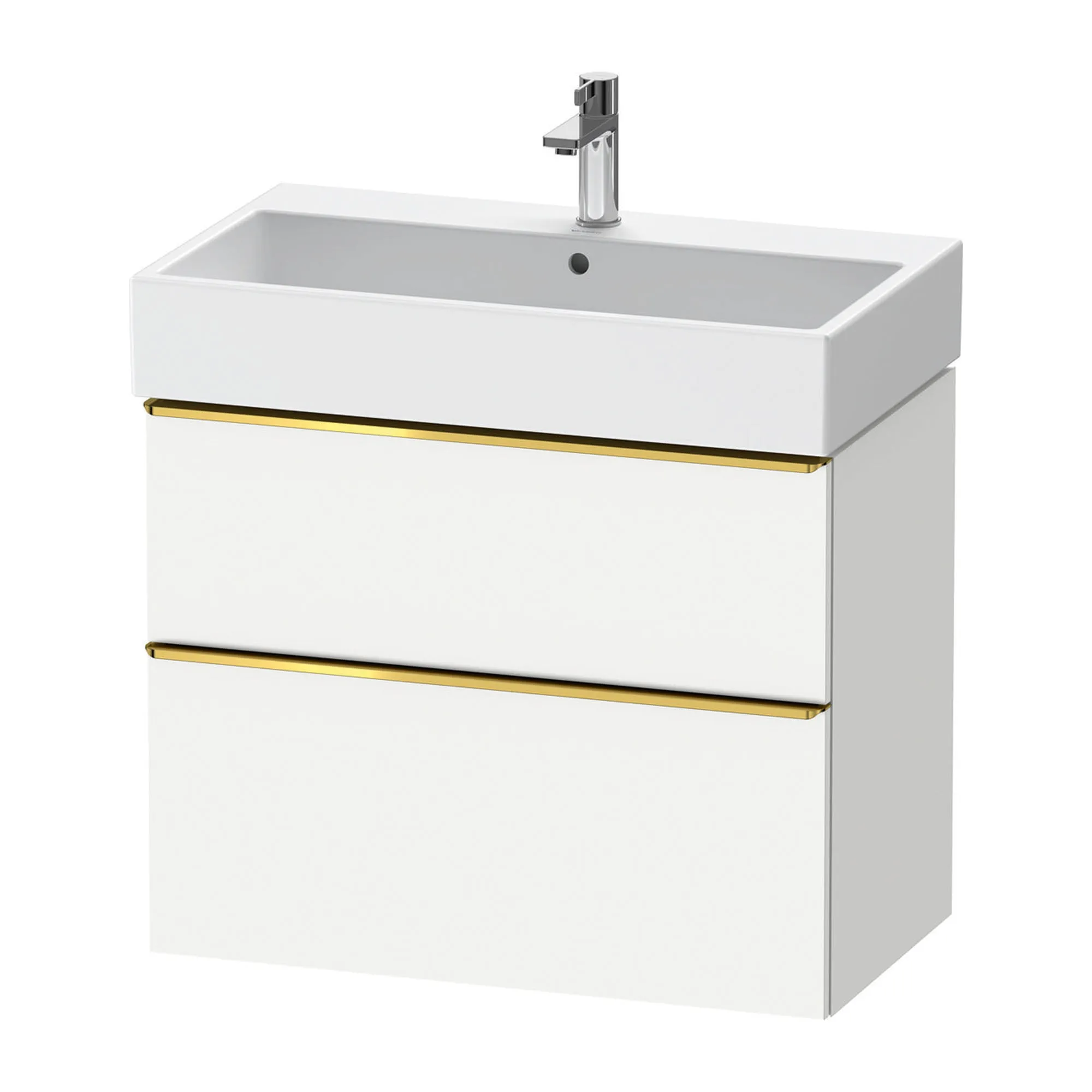 Duravit D-Neo Wall Mounted 2-Drawer Vanity Unit With Vero Air Ceramic Basin - Matt White