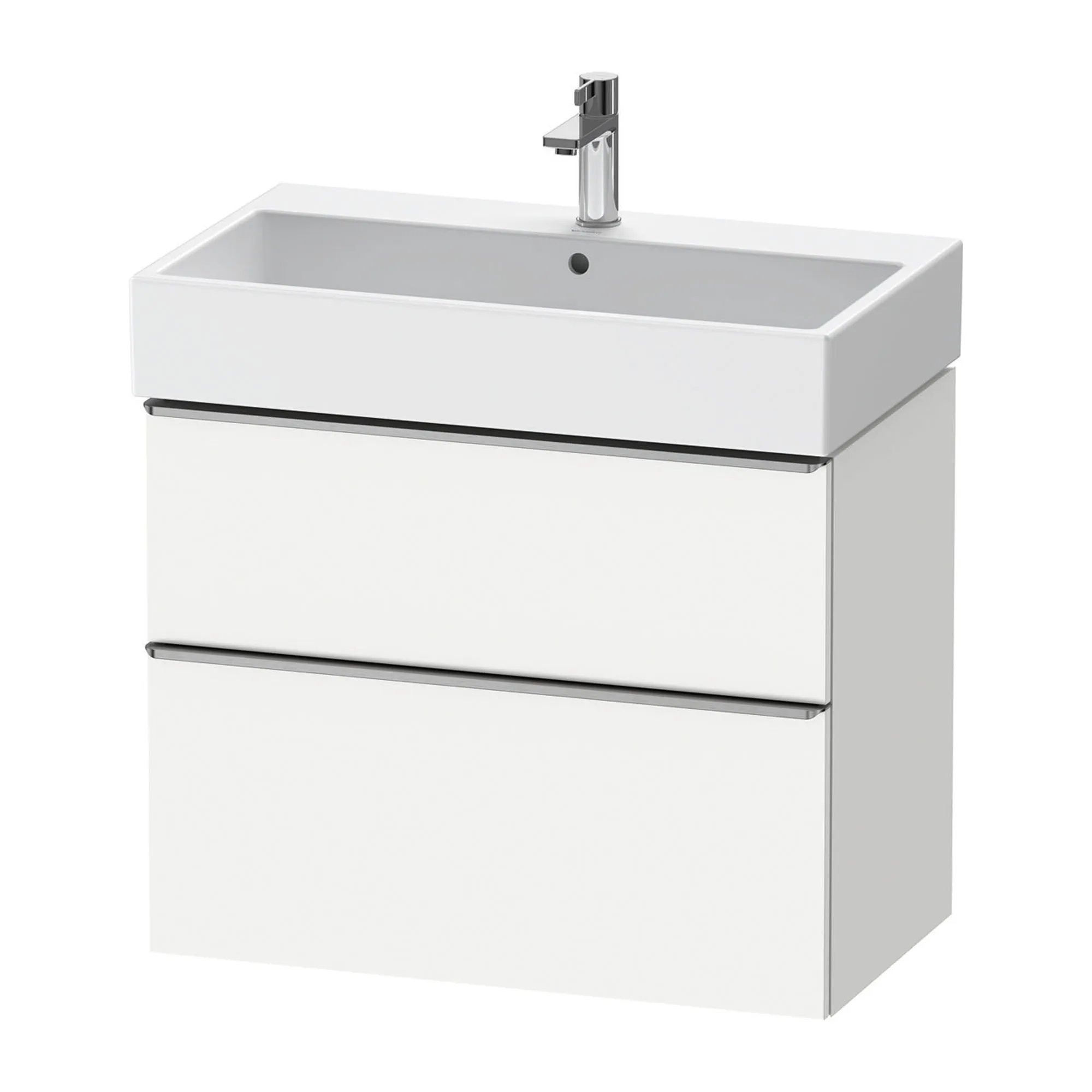 Duravit D-Neo Wall Mounted 2-Drawer Vanity Unit With Vero Air Ceramic Basin - Matt White