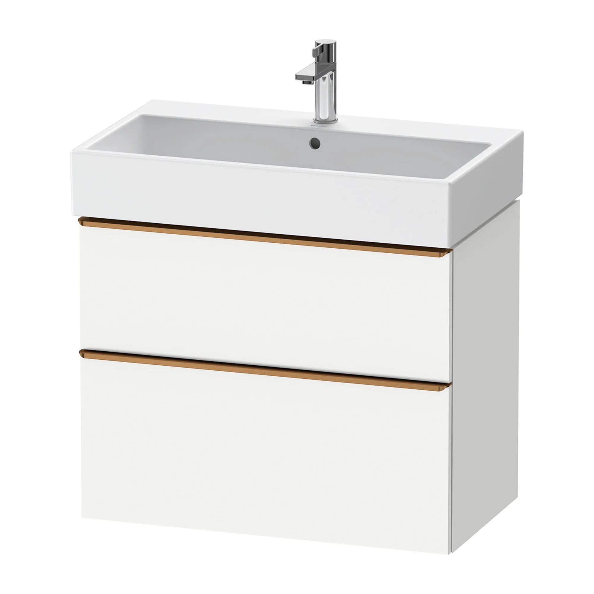 Duravit D-Neo Wall Mounted 2-Drawer Vanity Unit With Vero Air Ceramic Basin - Matt White