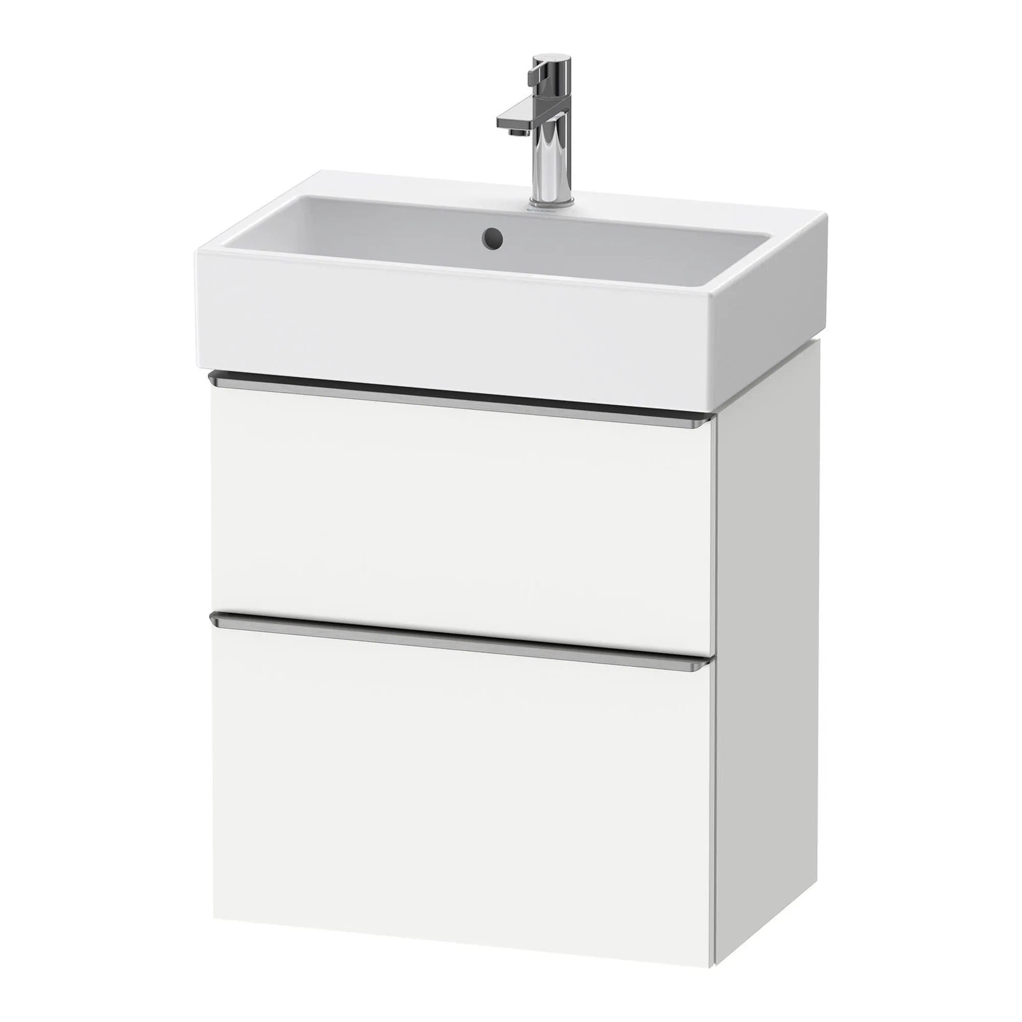 Duravit D-Neo Wall Mounted 2-Drawer Vanity Unit With Vero Air Ceramic Basin - Matt White