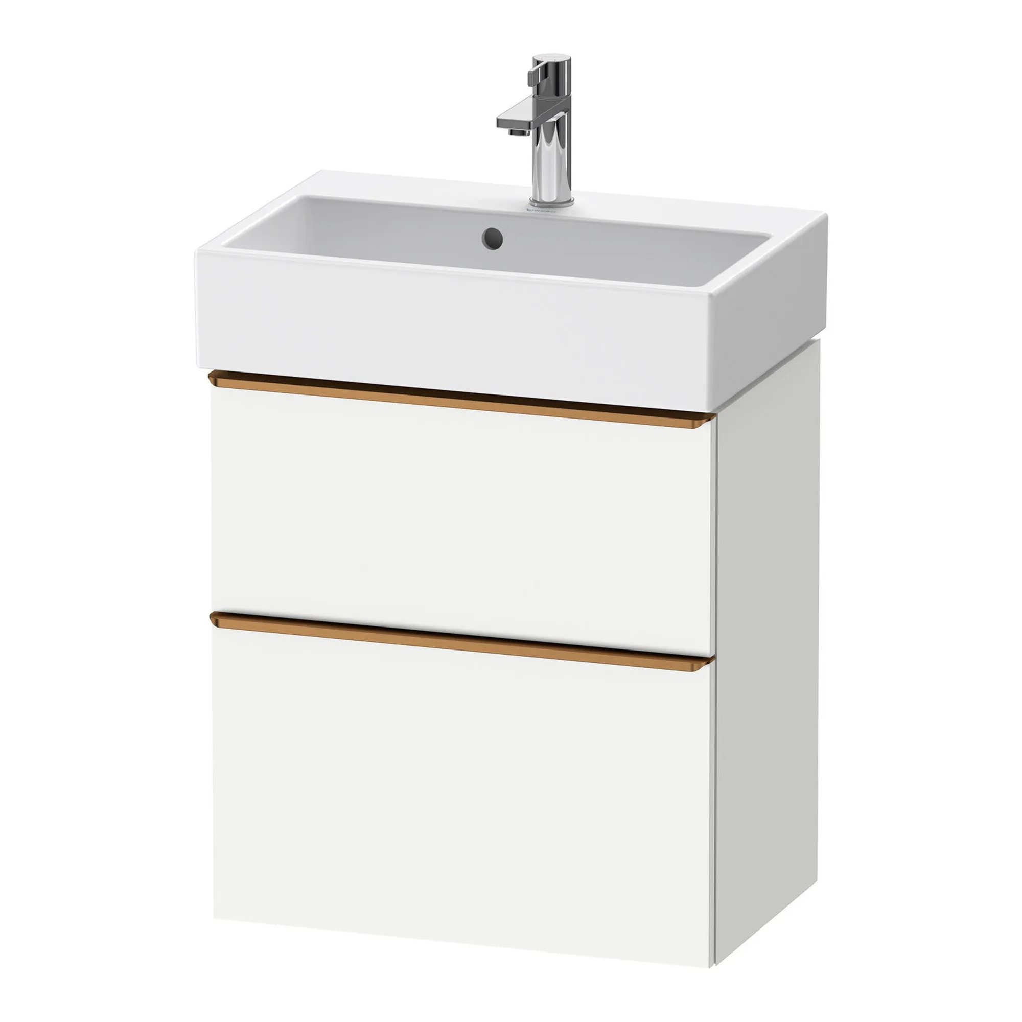 Duravit D-Neo Wall Mounted 2-Drawer Vanity Unit With Vero Air Ceramic Basin - Matt White