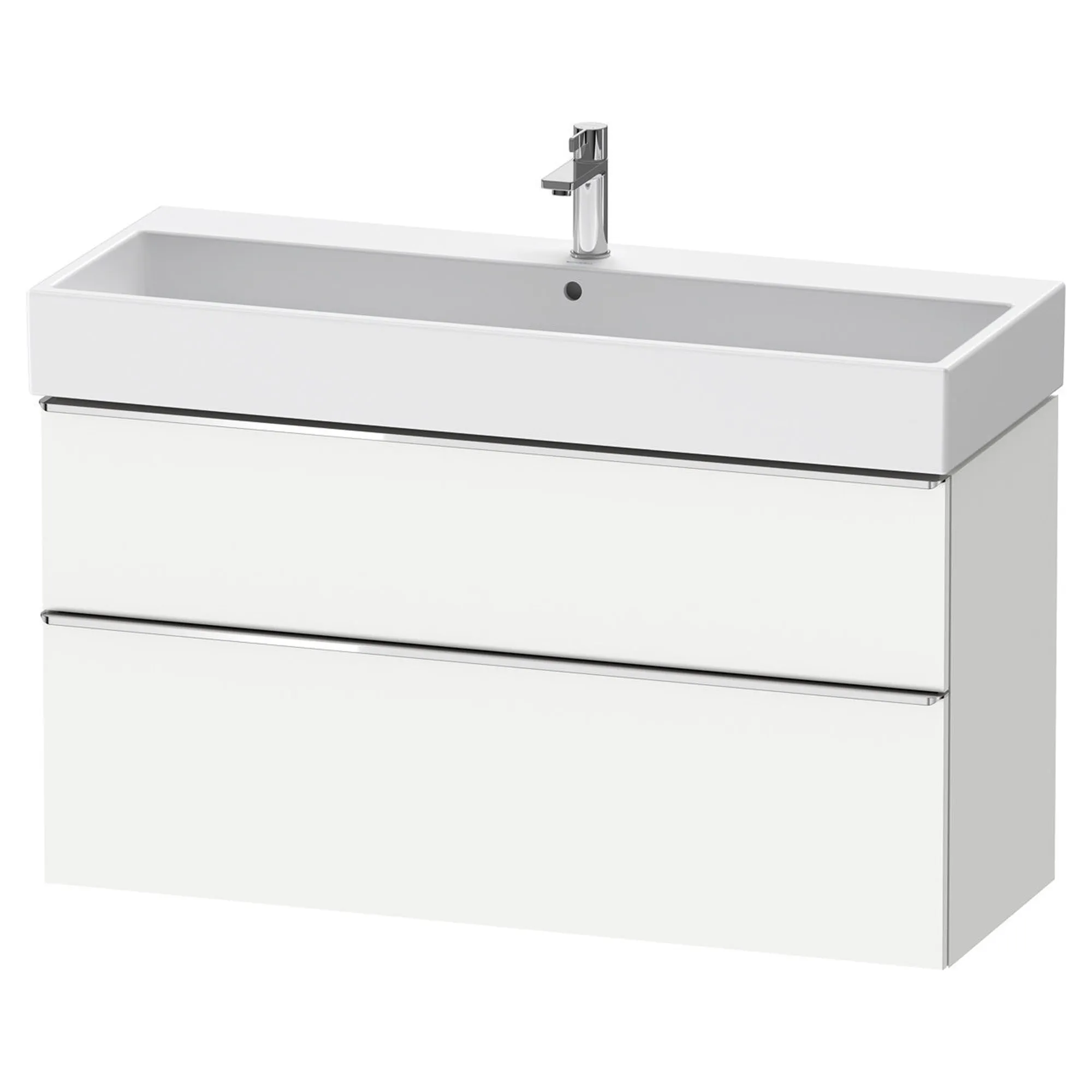 Duravit D-Neo Wall Mounted 2-Drawer Vanity Unit With Vero Air Ceramic Basin - Matt White
