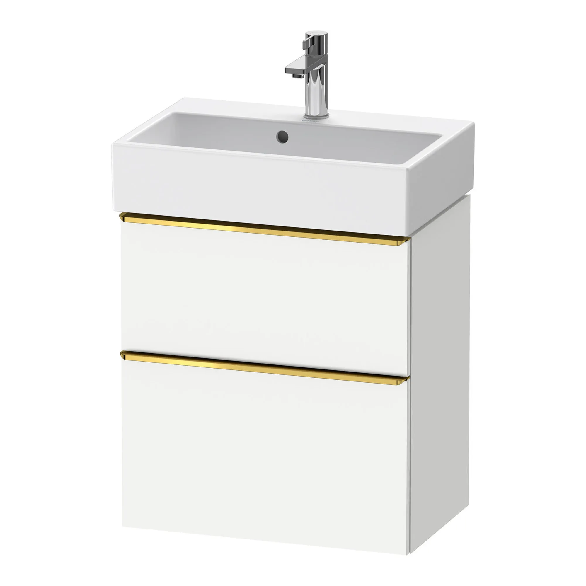 Duravit D-Neo Wall Mounted 2-Drawer Vanity Unit With Vero Air Ceramic Basin - Matt White