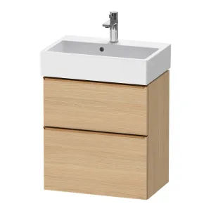 Duravit D-Neo Wall Mounted 2-Drawer Vanity Unit With Vero Air Ceramic Basin - Natural Oak