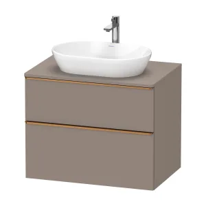 Duravit D-Neo Wall Mounted 2-Drawer Vanity Unit With Worktop - Basalt