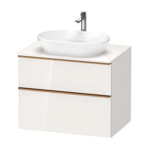 Duravit D-Neo Wall Mounted 2-Drawer Vanity Unit With Worktop - Gloss White