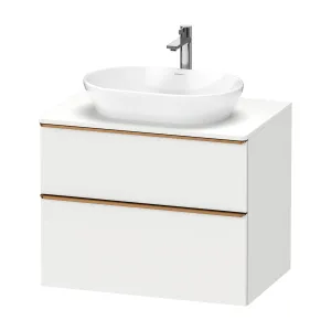 Duravit D-Neo Wall Mounted 2-Drawer Vanity Unit With Worktop - Matt White