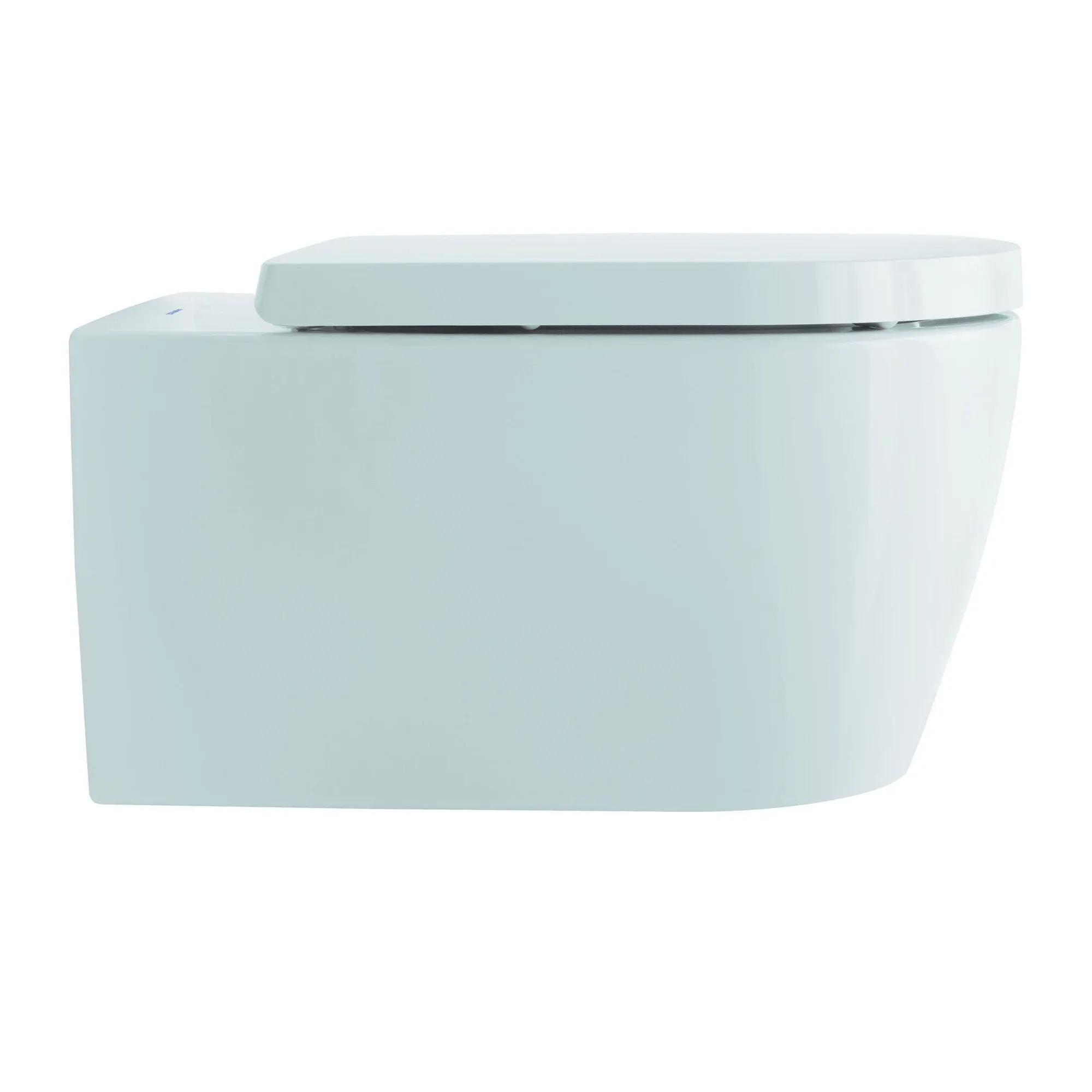 Duravit ME by Starck Rimless Wall Hung WC Pan With Soft Close Toilet Seat - Gloss White