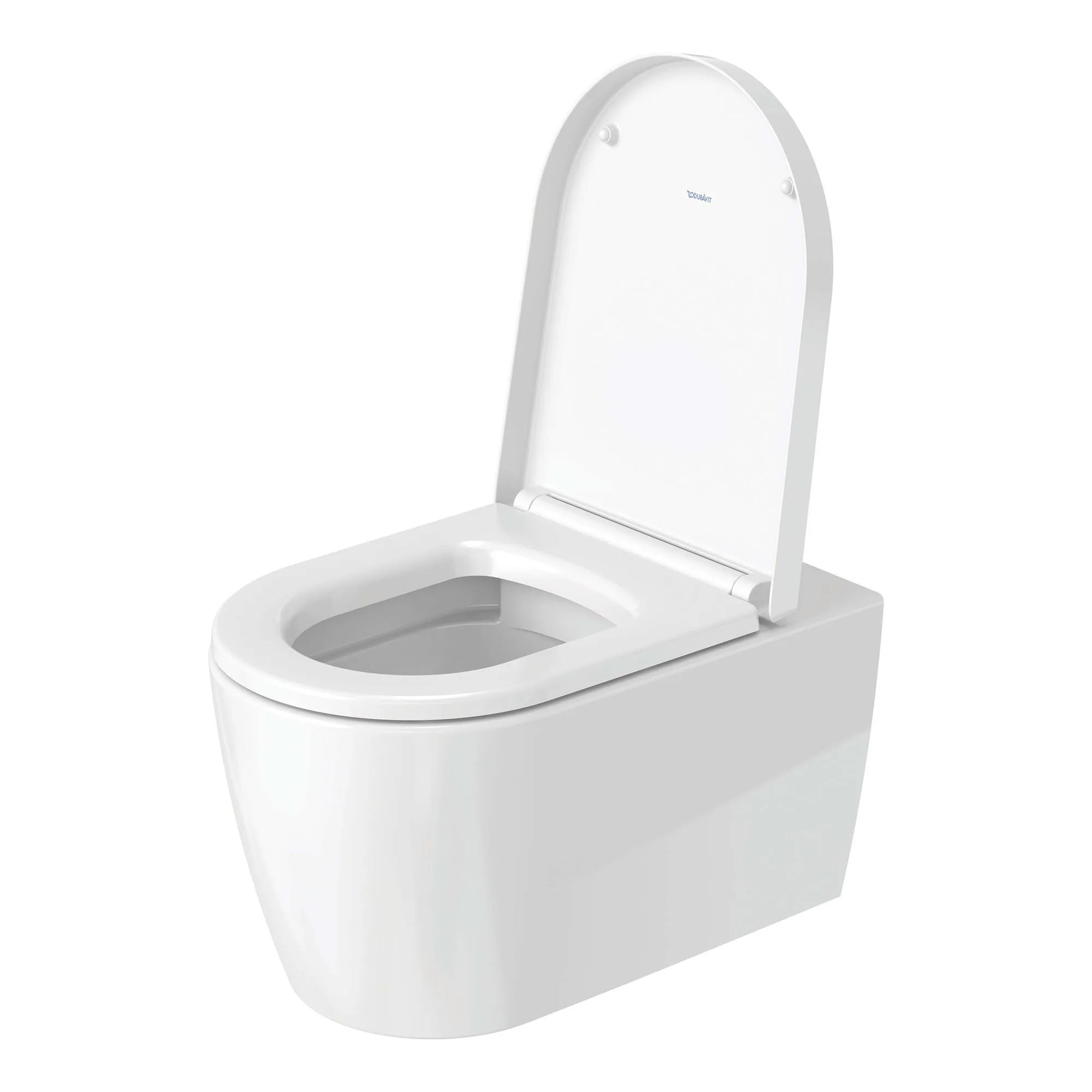Duravit ME by Starck Rimless Wall Hung WC Pan With Soft Close Toilet Seat - Gloss White