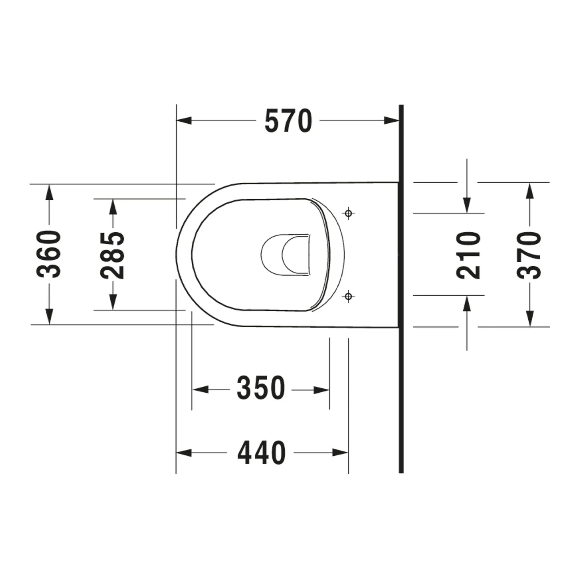 Duravit ME by Starck Rimless Wall Hung WC Pan With Soft Close Toilet Seat - Gloss White