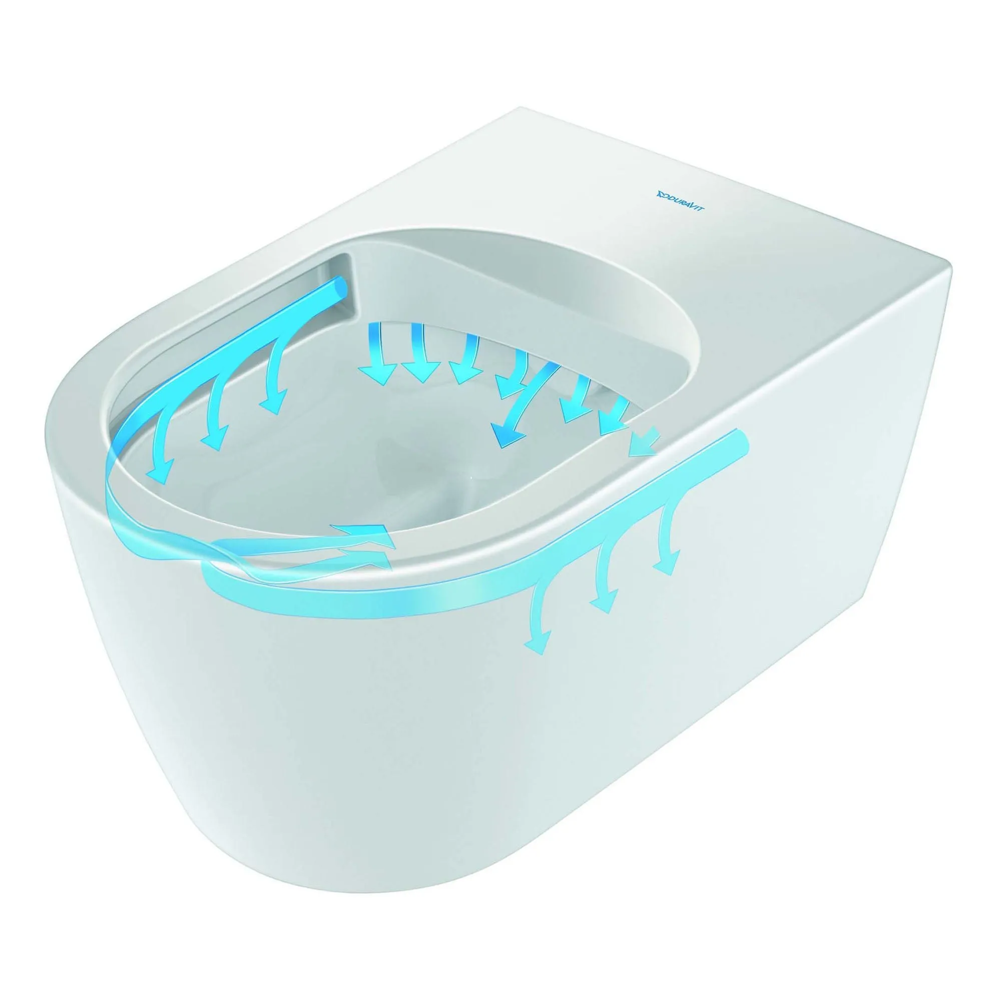 Duravit ME by Starck Rimless Wall Hung WC Pan With Soft Close Toilet Seat - Gloss White
