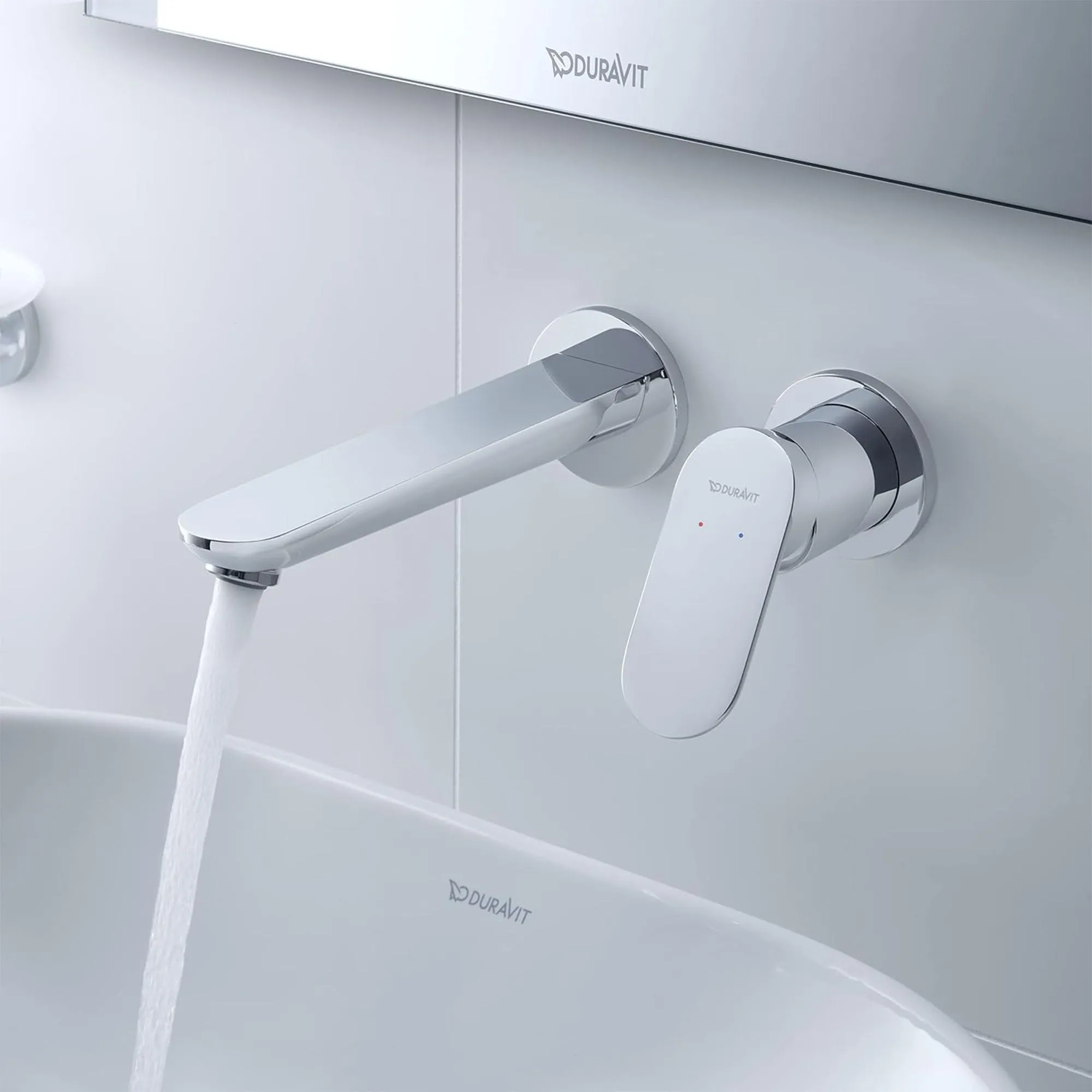 Duravit Wave 2 Hole Wall Mounted Basin Mixer Tap