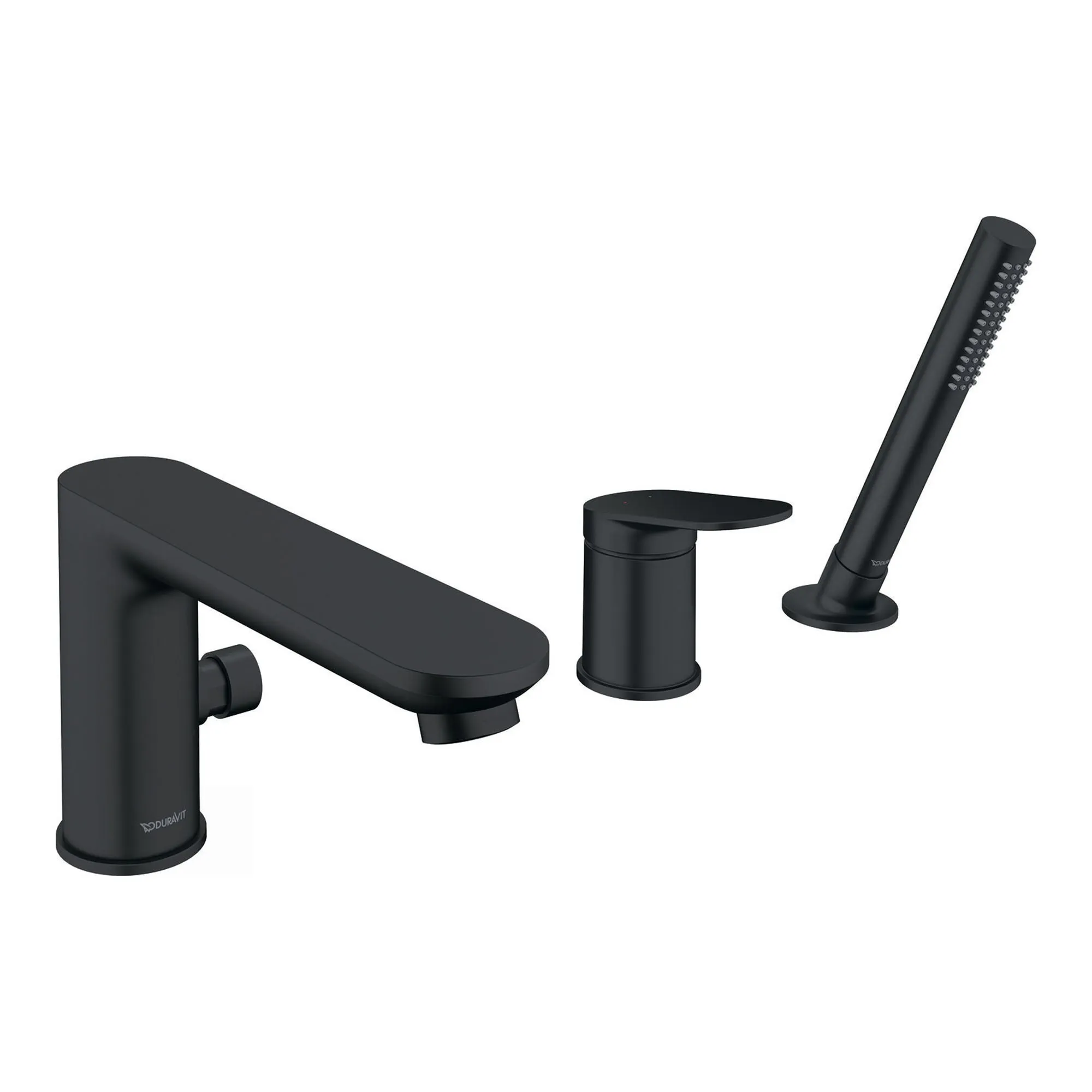 Duravit Wave 3 Hole Deck Mounted Bath Mixer with Shower Handset