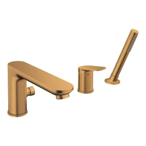Duravit Wave 3 Hole Deck Mounted Bath Mixer with Shower Handset