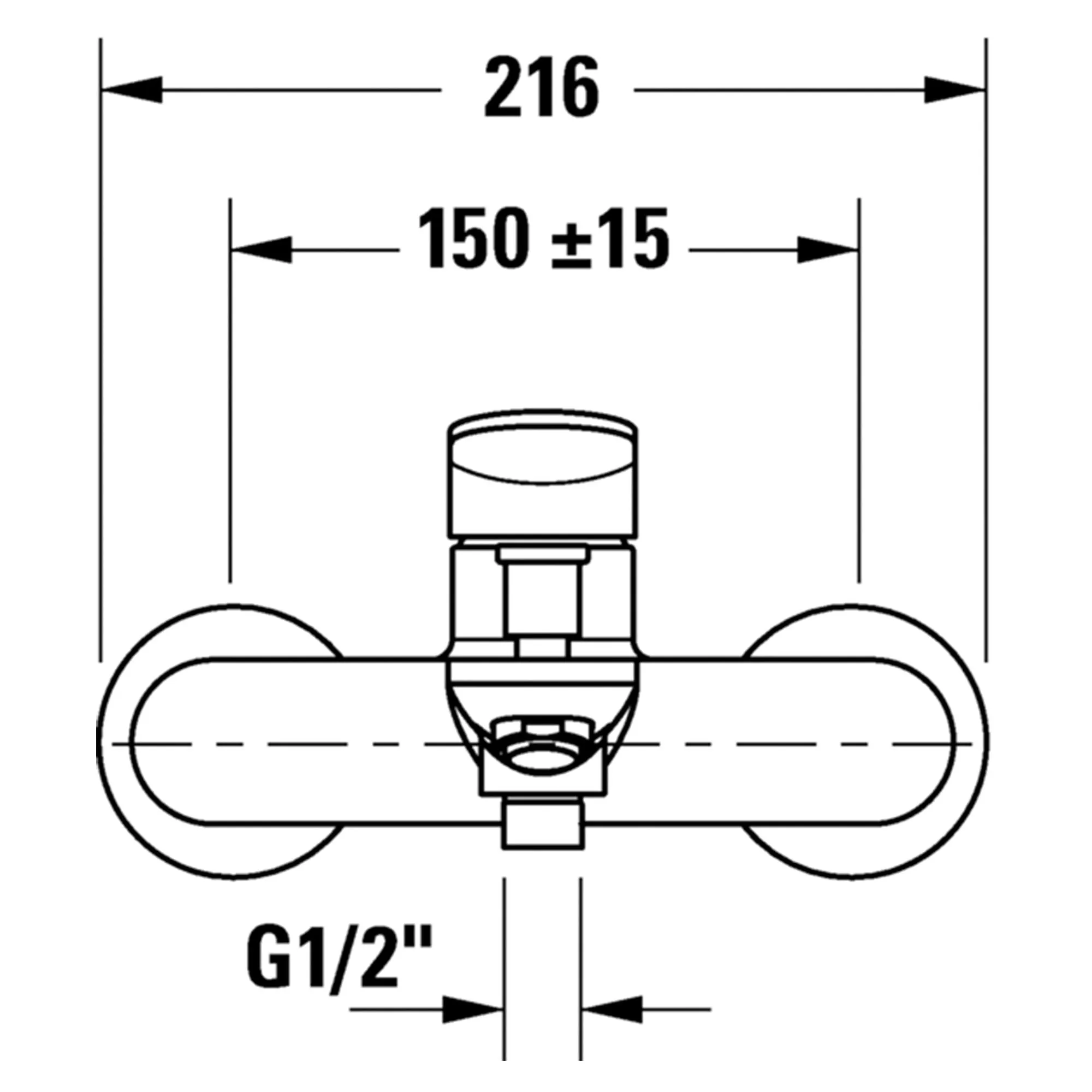 Duravit Wave Wall Mounted Bath Mixer Tap