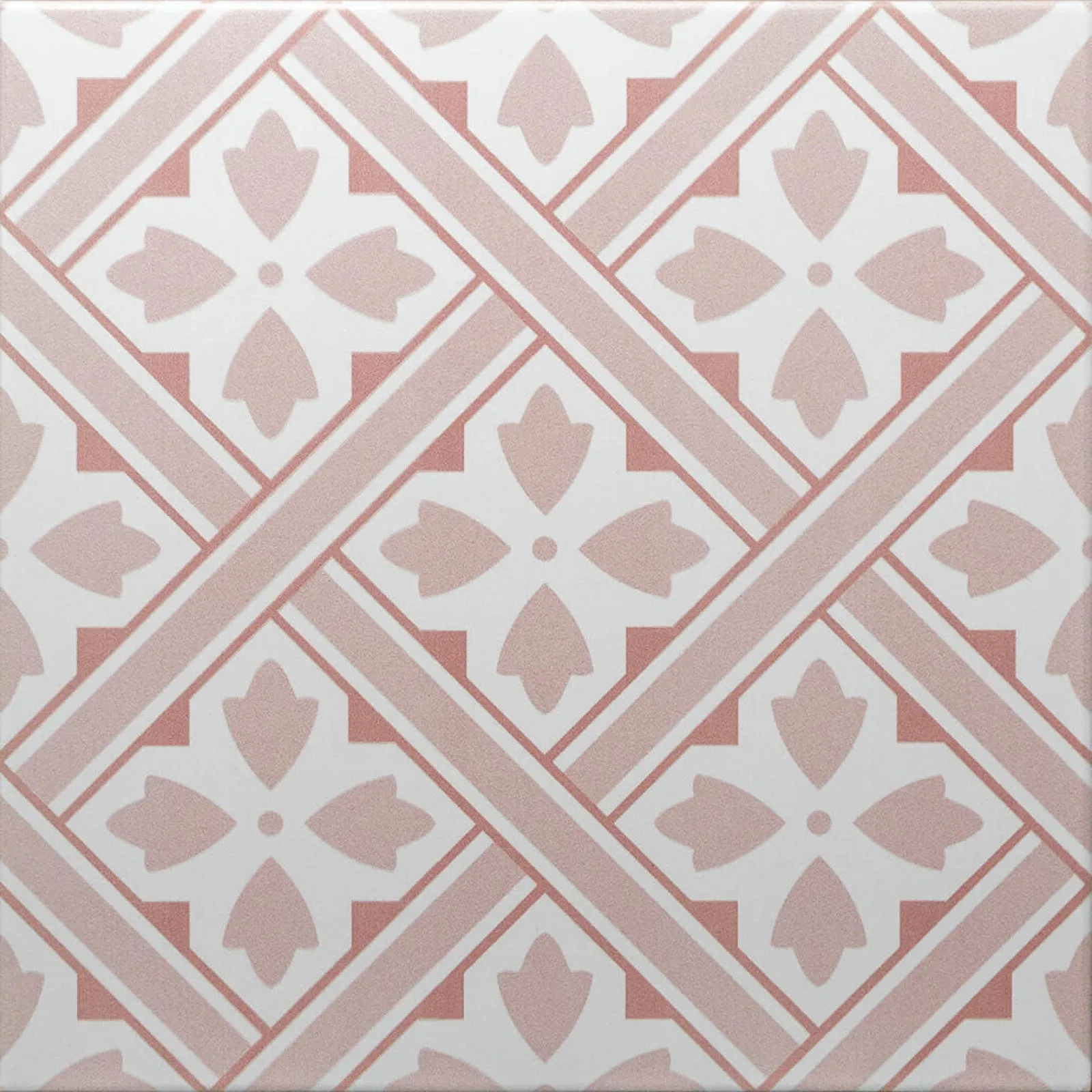 Durham Rose Patterned Porcelain Tile 45x45cm Matt