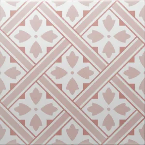 Durham Rose Patterned Porcelain Tile 45x45cm Matt