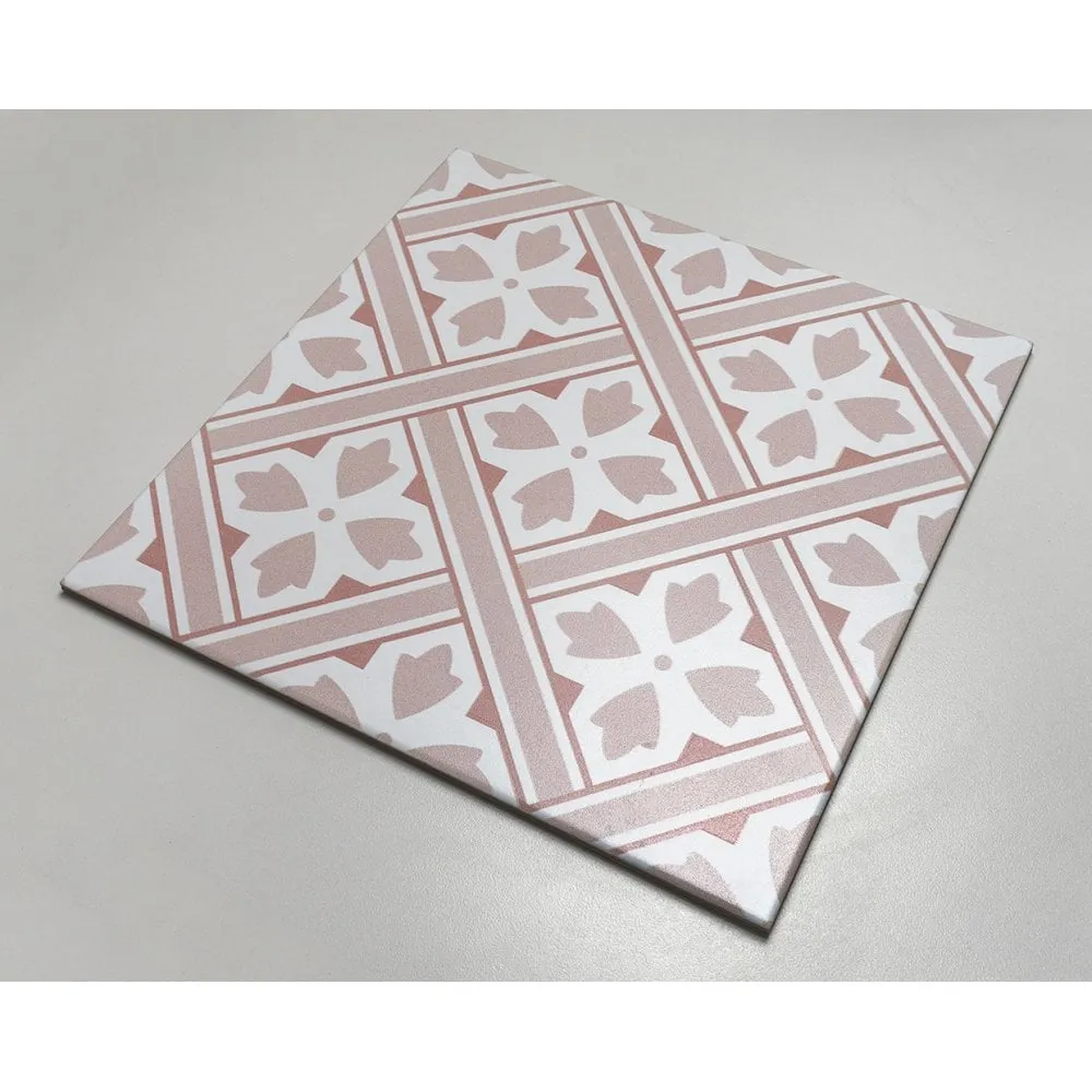 Durham Rose Patterned Porcelain Tile 45x45cm Matt