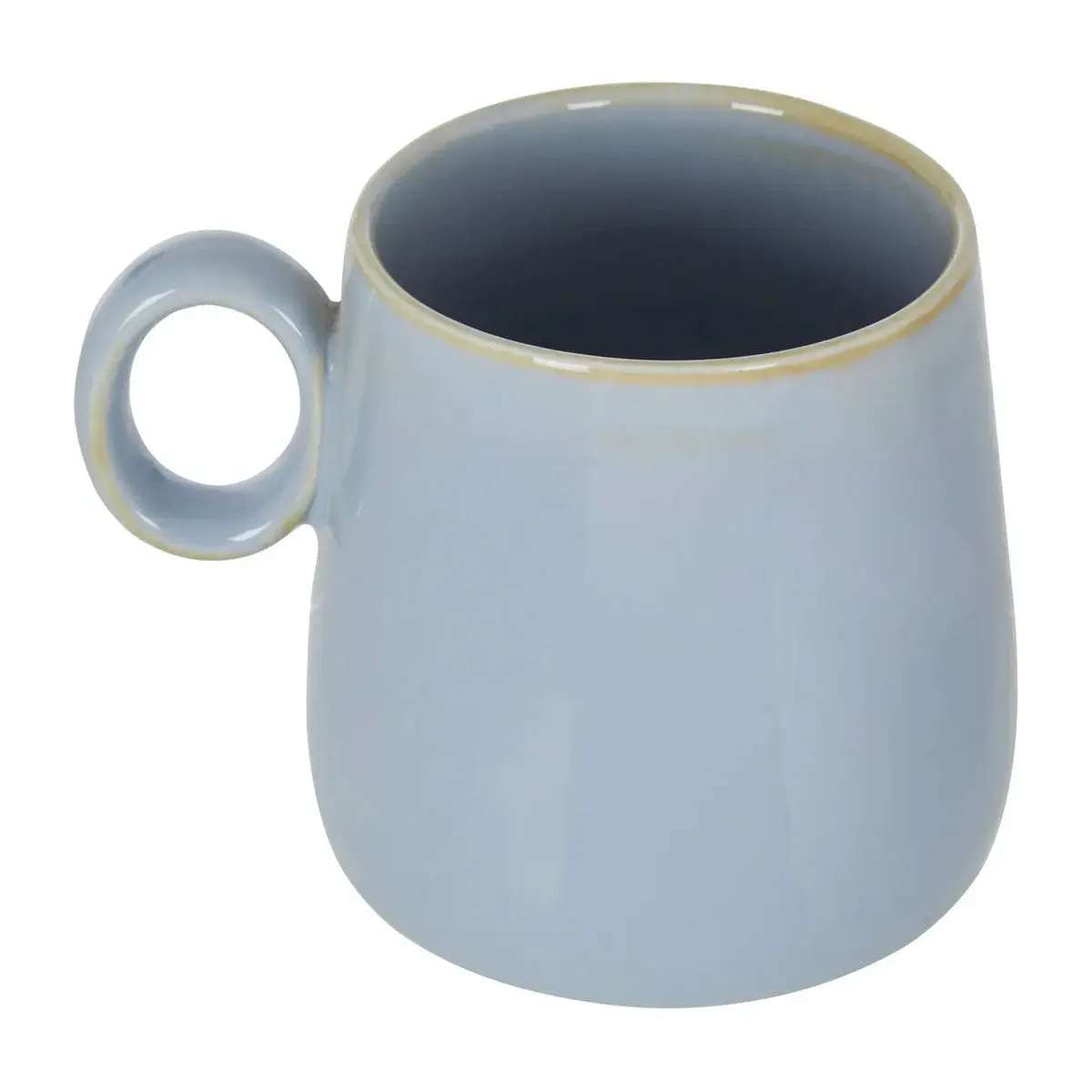 Dusky Blue Porcelain Mug Funky Chunky