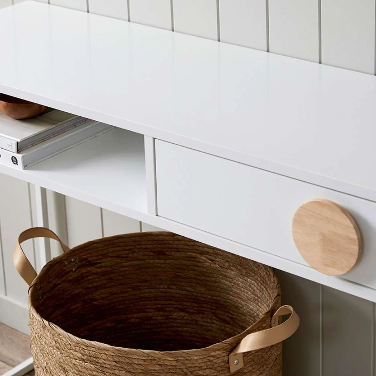 Eclipse Console Table  - White Mocka