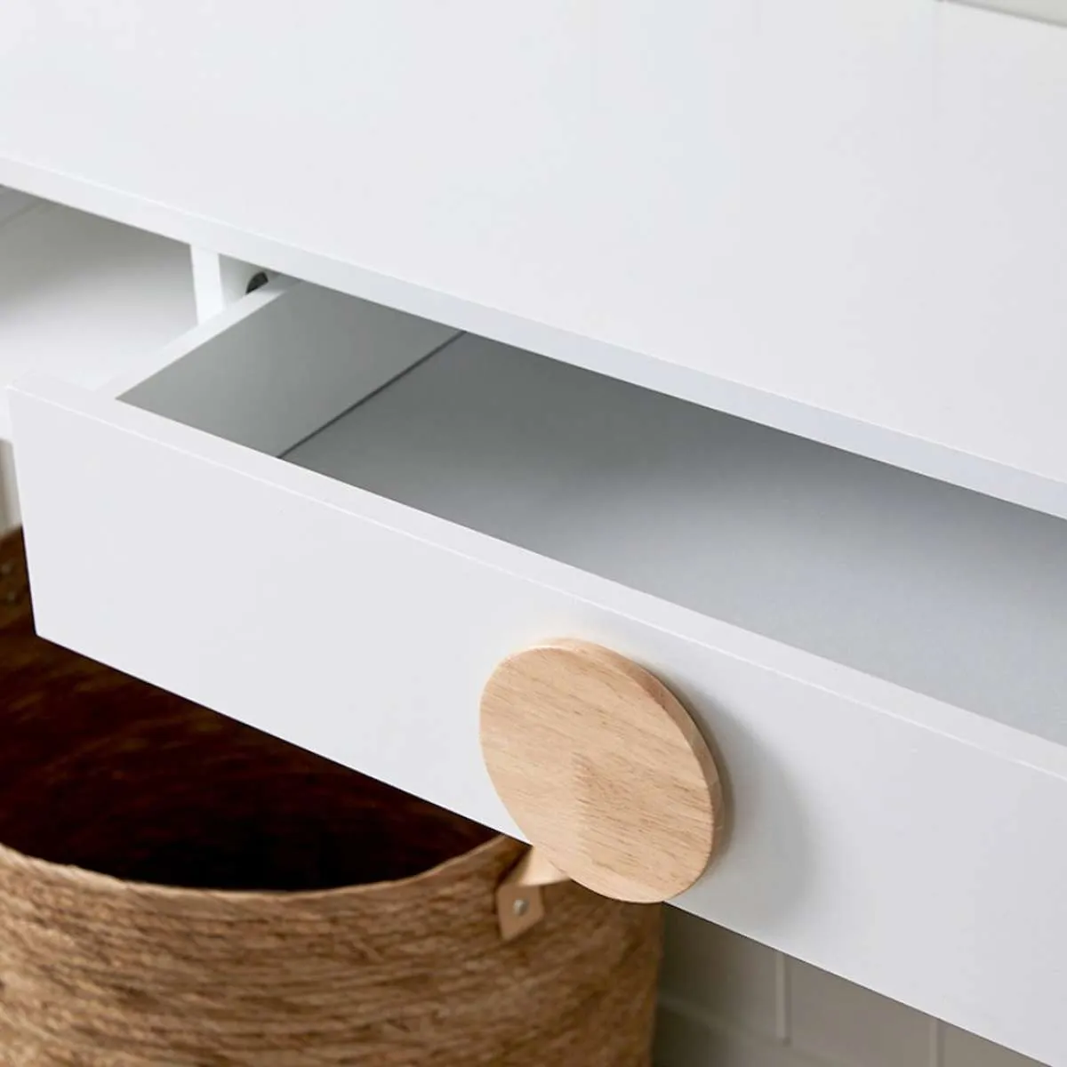 Eclipse Console Table  - White Mocka