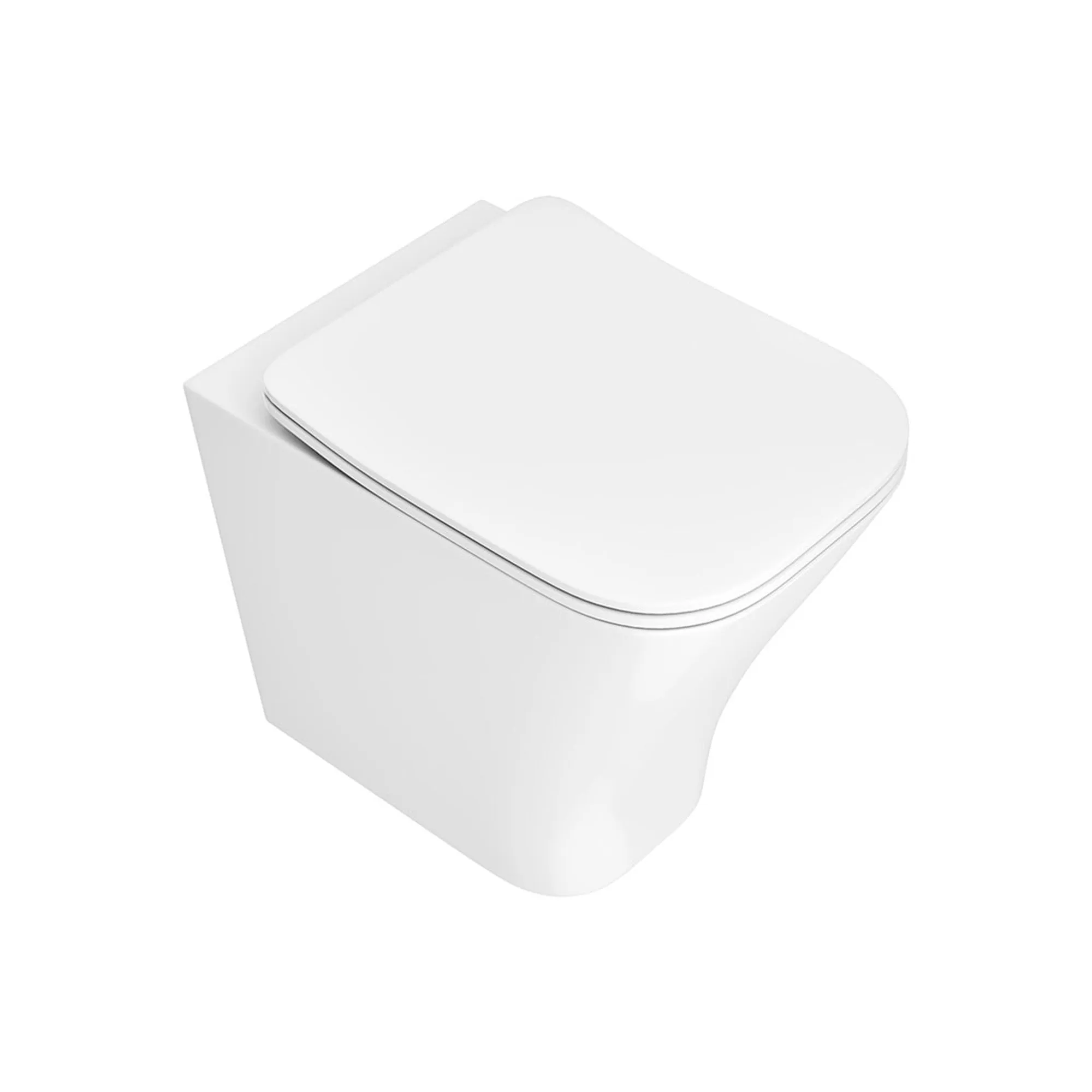 Elliot Rimless Back To Wall WC Pan With Soft Close Toilet Seat