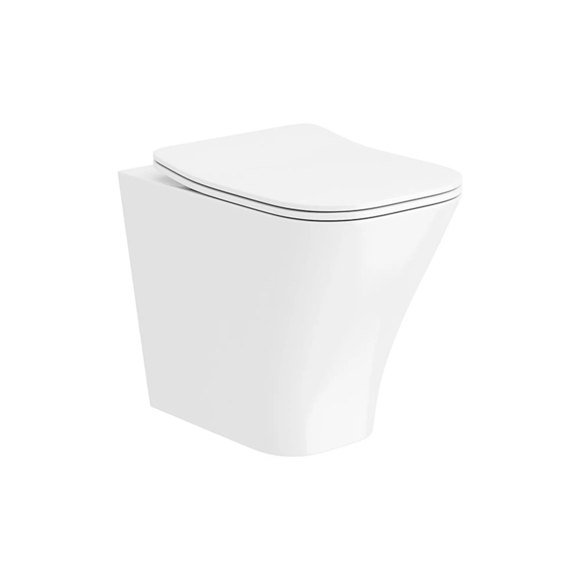 Elliot Rimless Back To Wall WC Pan With Soft Close Toilet Seat