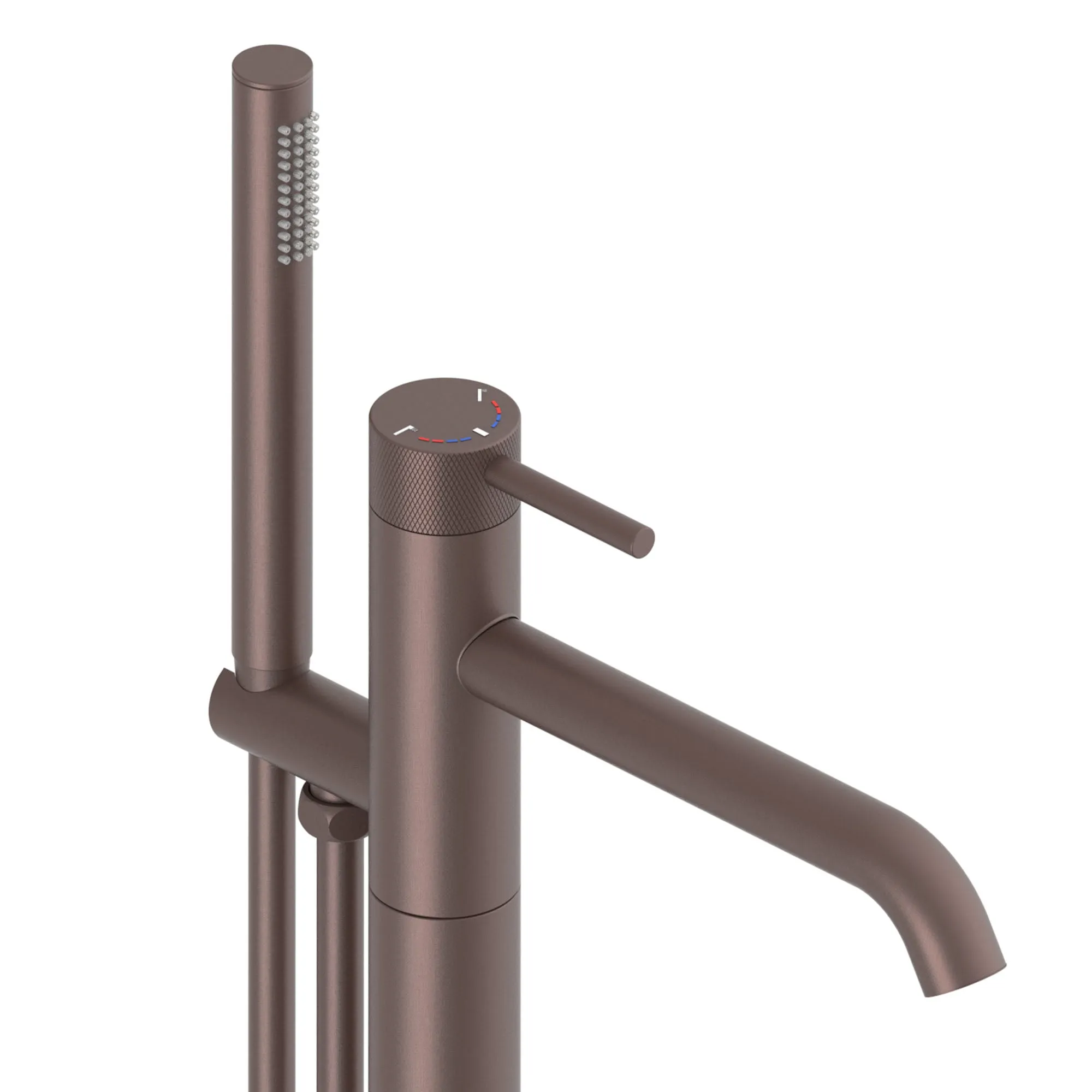 Elliot Round Floorstanding Bath Shower Mixer With Handset