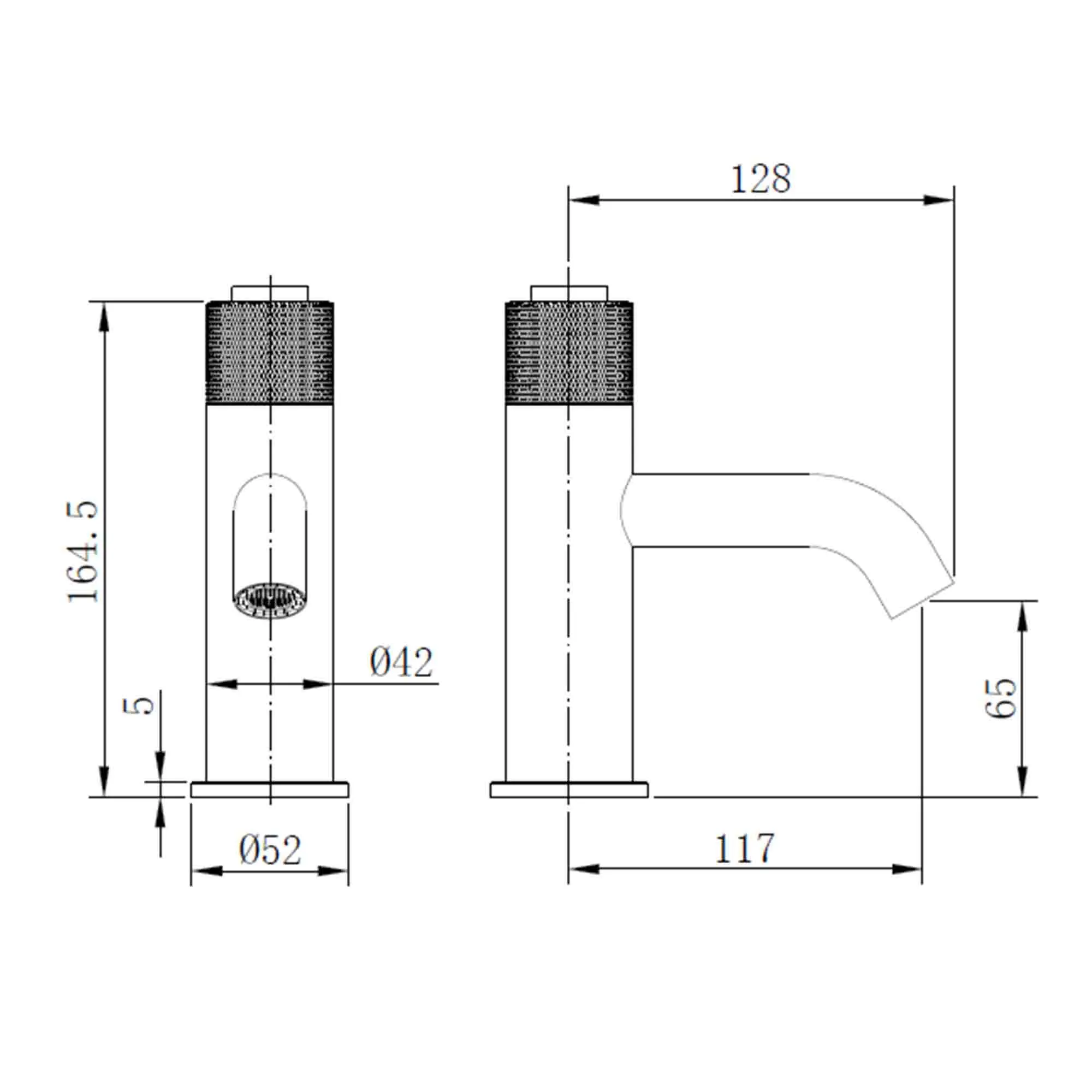 Elliot Round Push Button Basin Mixer with Click-Clack Waste