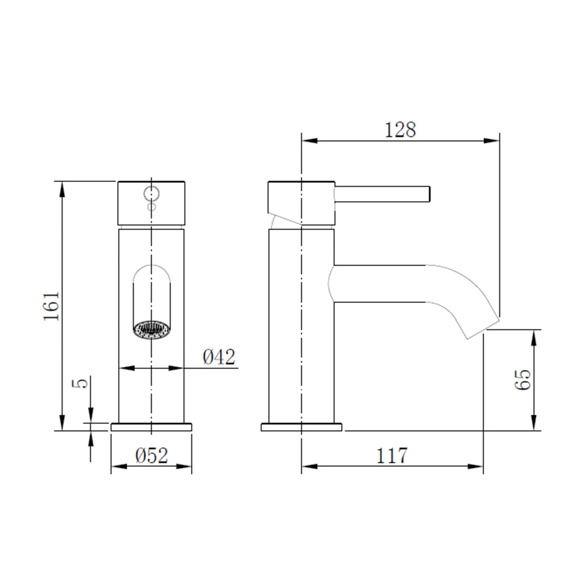 Elliot Round Single Lever Basin Mixer with Click-Clack Waste