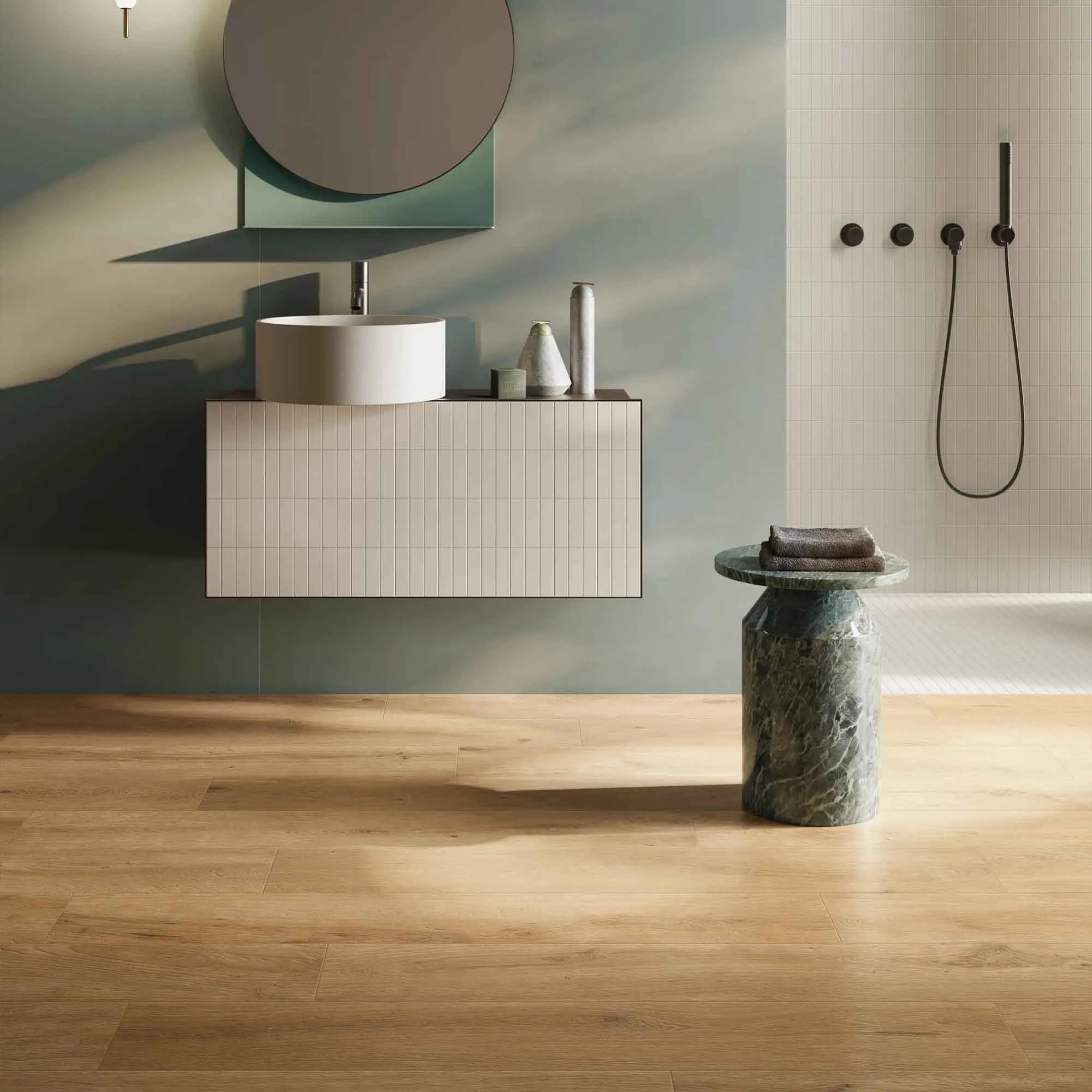 Essence Gold Wood-Effect Porcelain Tile 20x120cm Matt