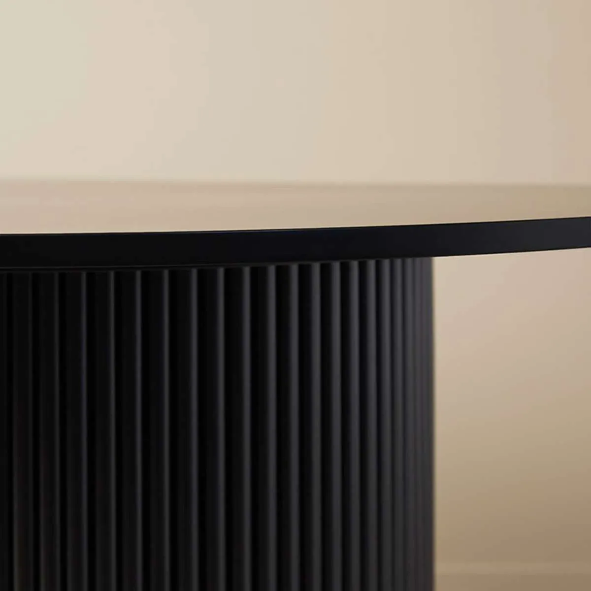 Eve 6 Seater Dining Table - Black Mocka