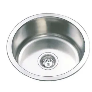 Evia Kitchen Sink Round Waste 430 x 170mm