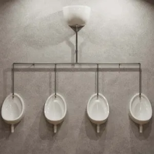 Exposed Urinal Pack with 4 x 500mm Top Inlet Urinal Bowls with 9L Ceramic Cistern - Gloss White