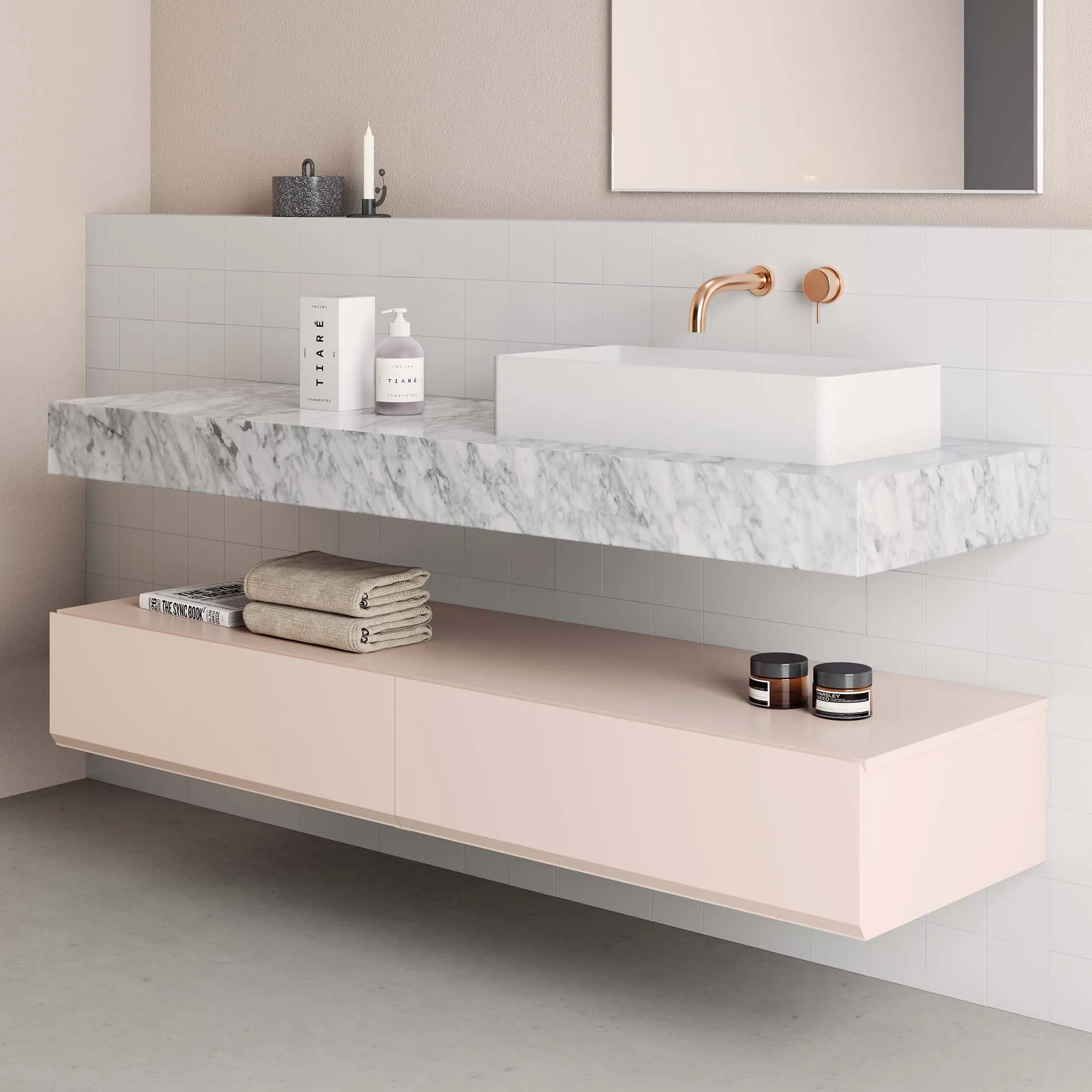 Fiora Making Designer 1-Drawer Wall Mounted Dressing Unit