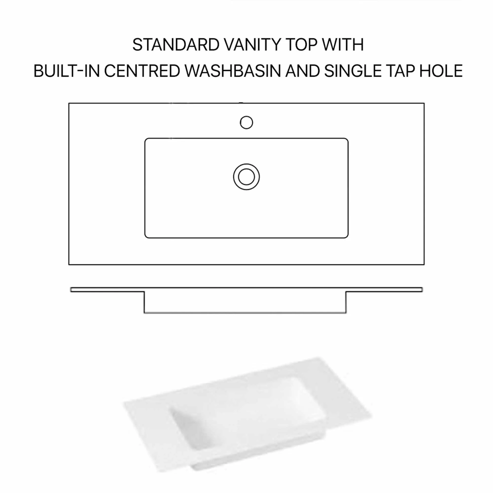 Fiora Synergy Designer Wall Mounted 1-Drawer Vanity Unit with Qube Matt White Basin